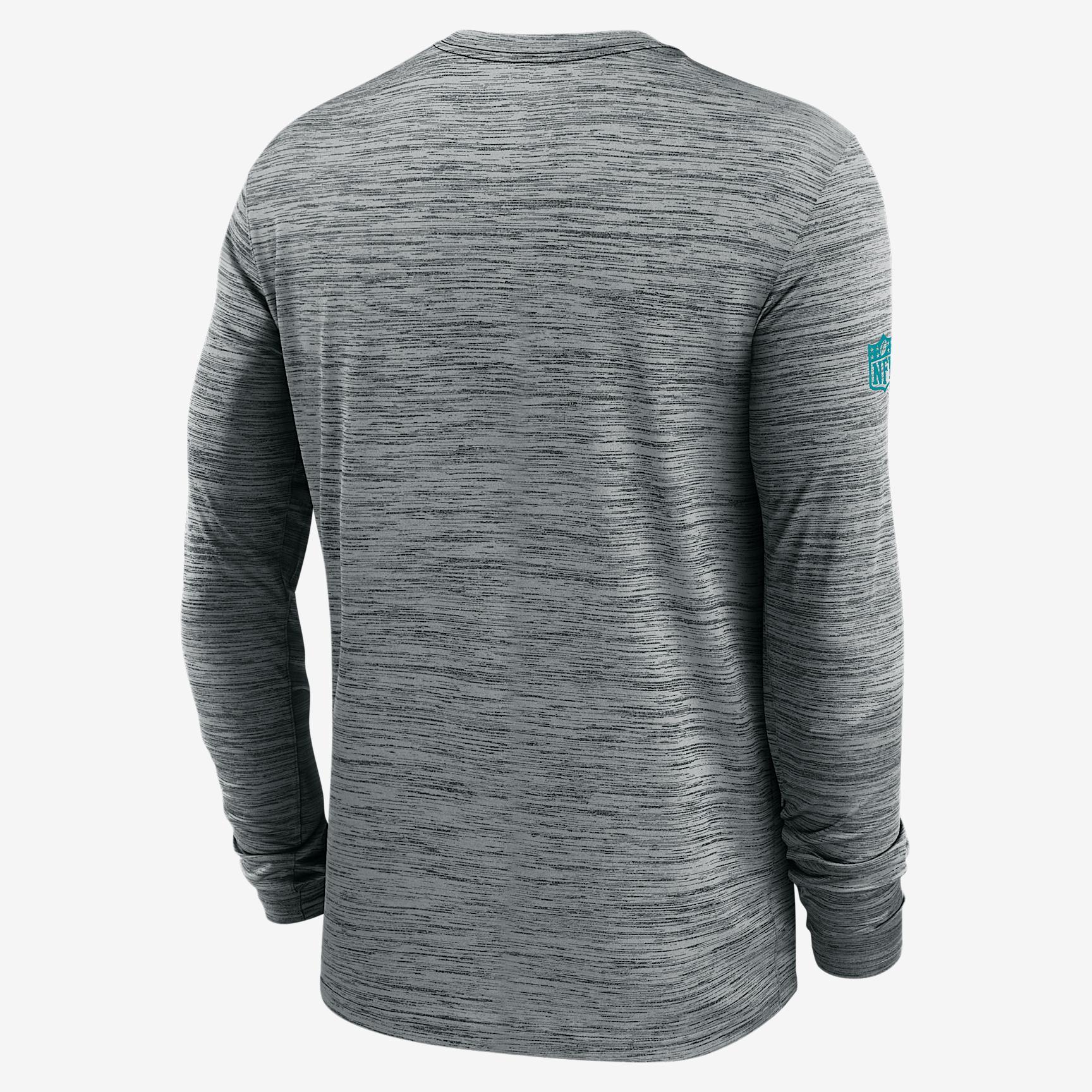 Miami Dolphins Sideline Team Issue Velocity Men's Nike Dri-FIT NFL Long-Sleeve T-Shirt Product Image