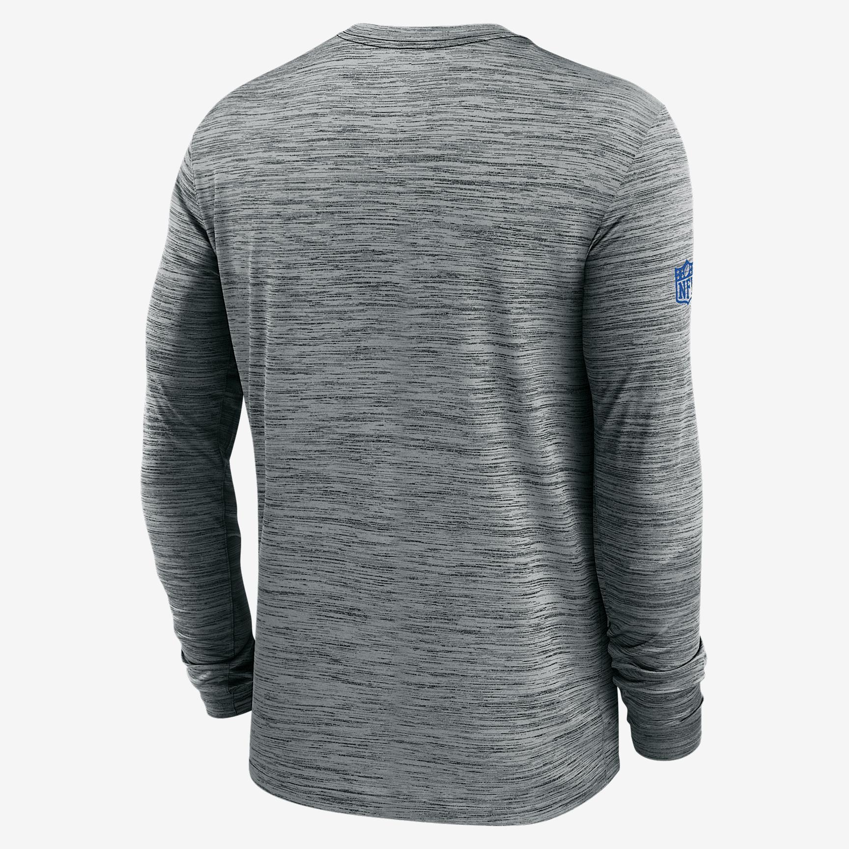 Detroit Lions Sideline Team Issue Velocity Nike Mens Dri-FIT NFL Long-Sleeve T-Shirt | 02EQ06G9J-QVX Product Image