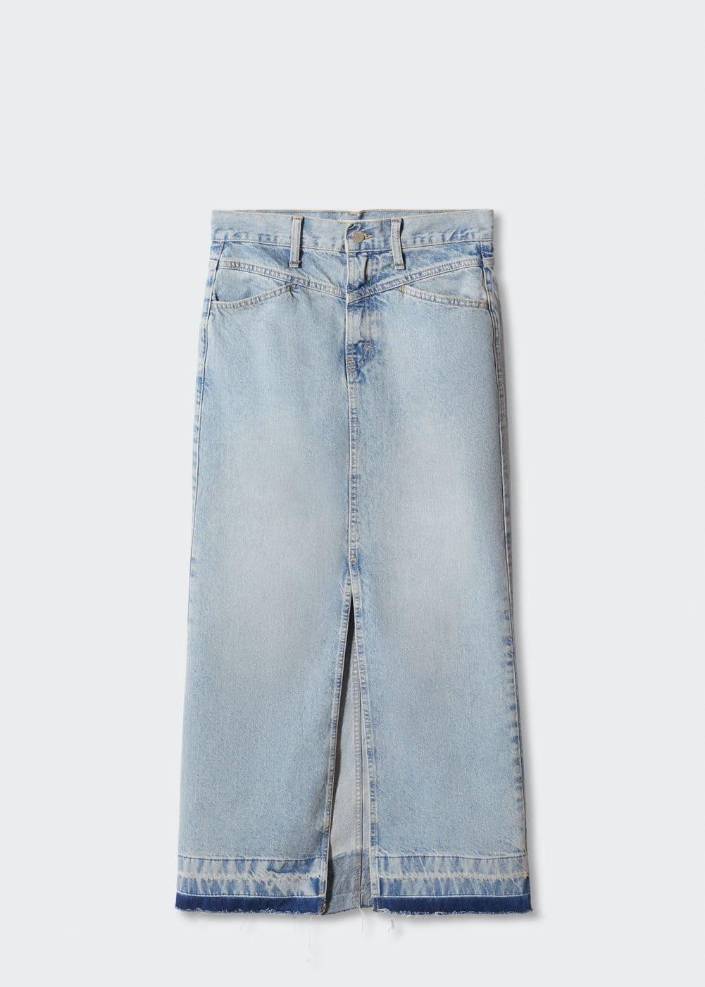 Mango Womens Denim Long Skirt Product Image