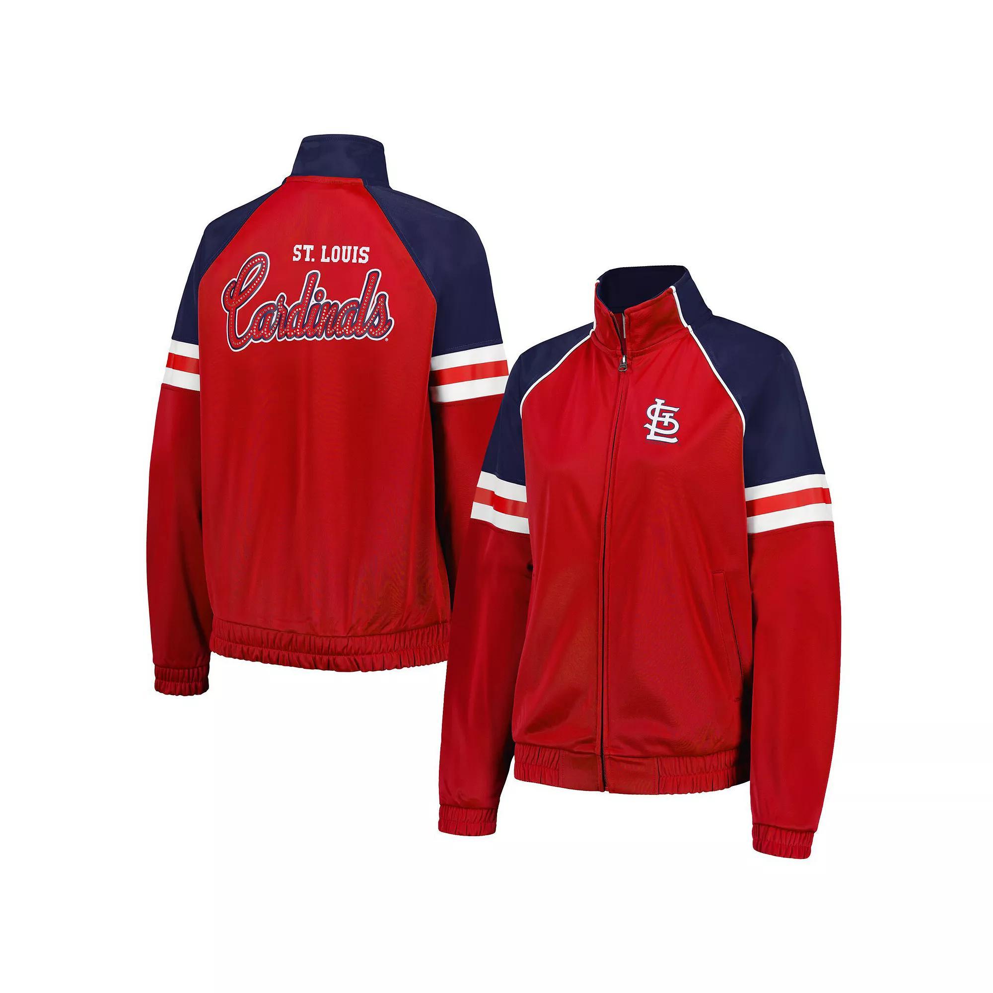 Women's G-III 4Her by Carl Banks Red St. Louis Cardinals First Place Raglan Full-Zip Track Jacket, Size: XS Product Image