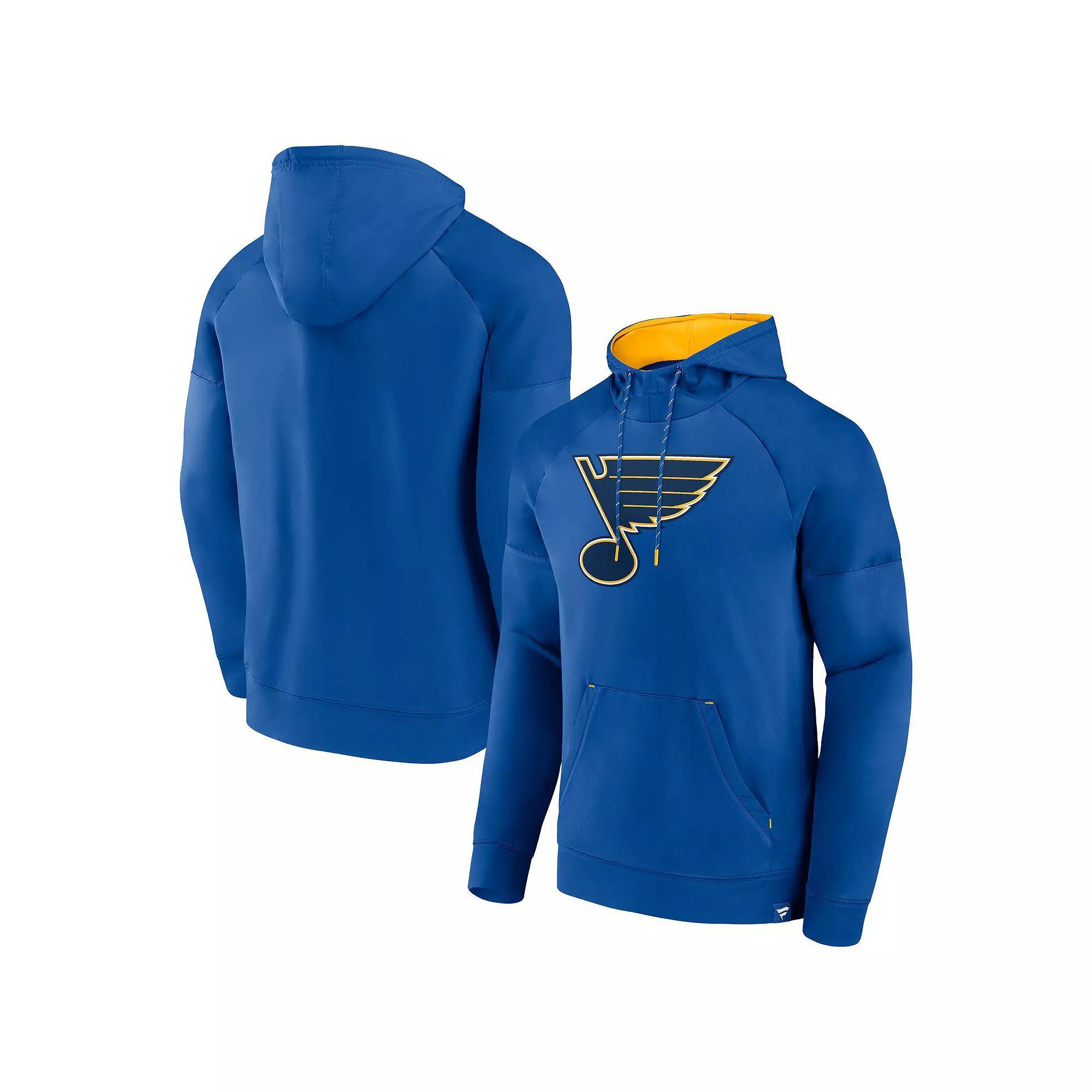 Men's Fanatics Royal St. Louis Blues Iconic Defender Raglan Pullover Hoodie,  Product Image