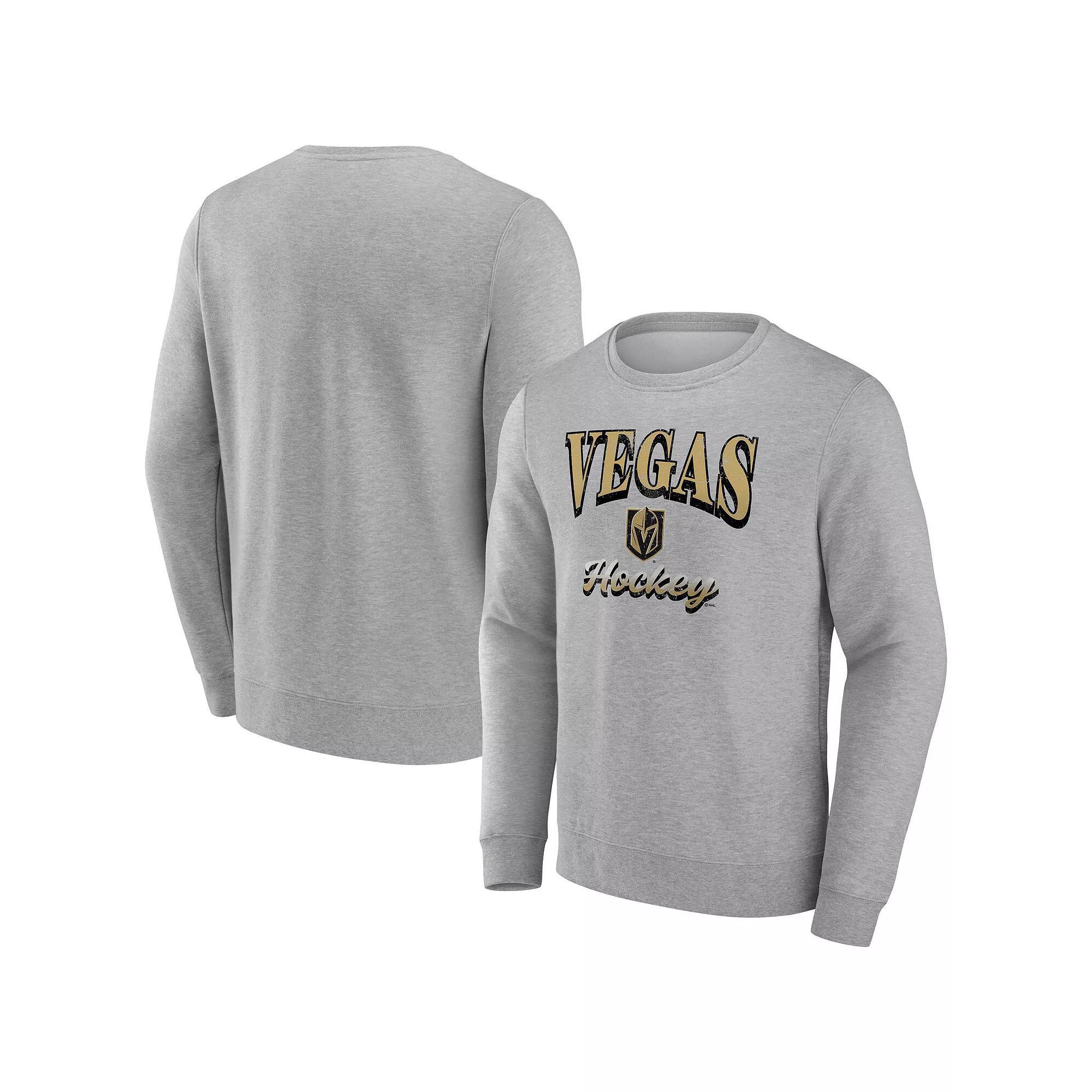 Men's Fanatics Branded Heather Gray Vegas Golden Knights Special Edition 2.0 Pullover Sweatshirt,  Product Image