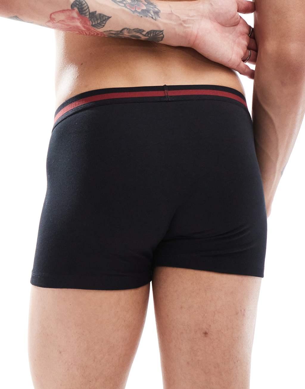 ASOS DESIGN 2 pack trunks with contrast tipping in multiple colors Product Image