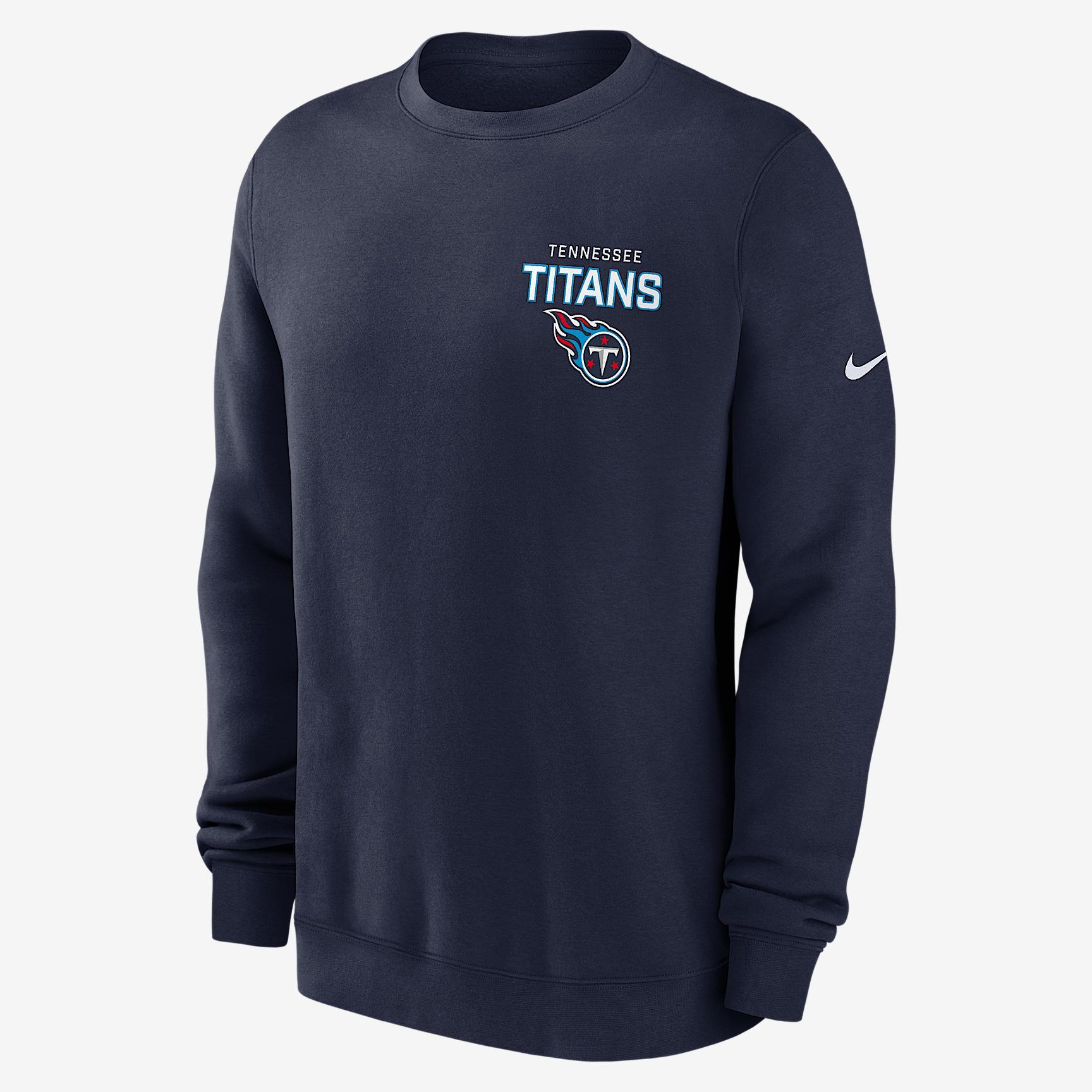 Tennessee Titans Draw Block Club Men's Nike NFL Pullover Crew Product Image