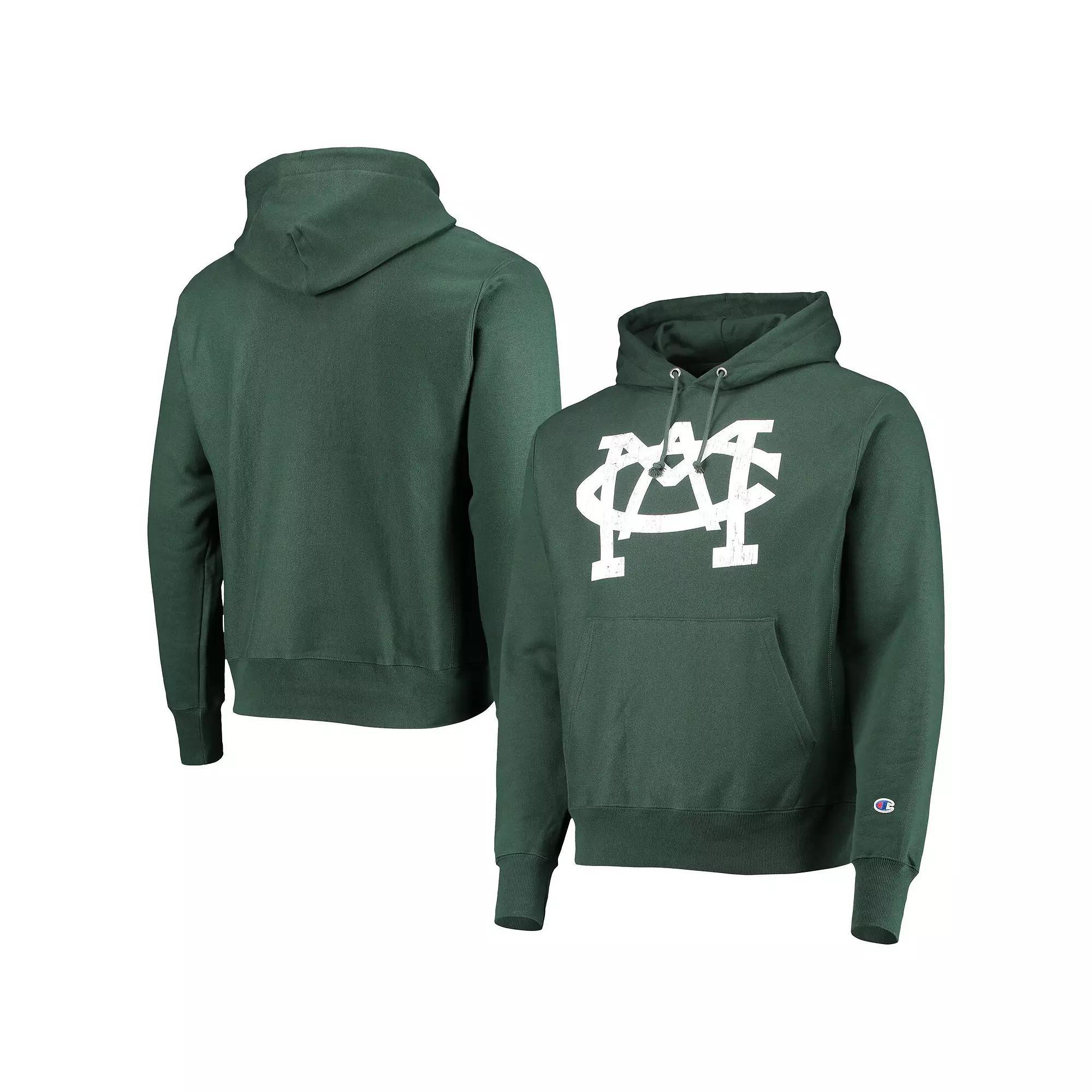 Men's Champion Green Michigan State Spartans Vault Logo Reverse Weave Pullover Hoodie,  Product Image