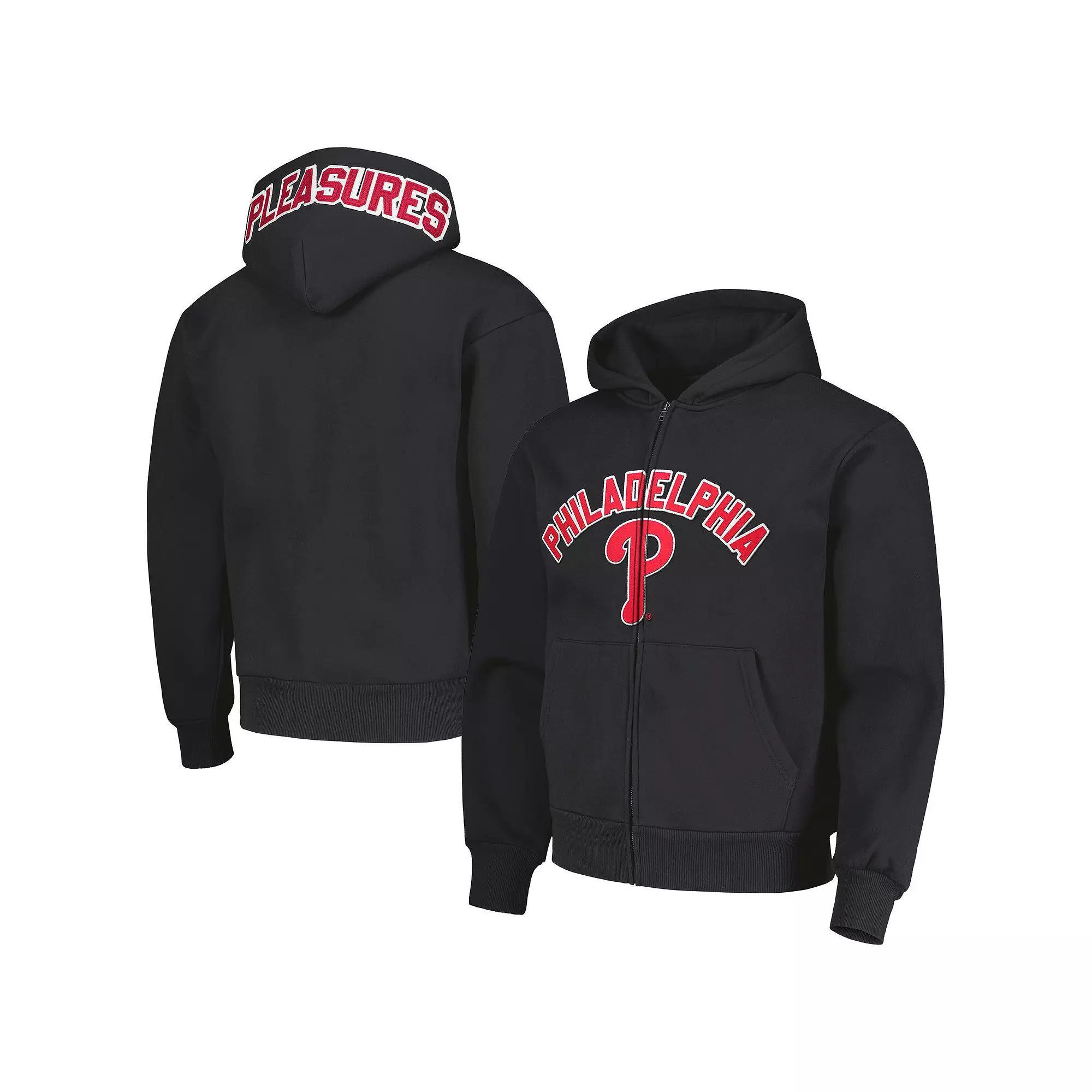 Men's PLEASURES Black Philadelphia Phillies Opening Day Full-Zip Hoodie,  Product Image