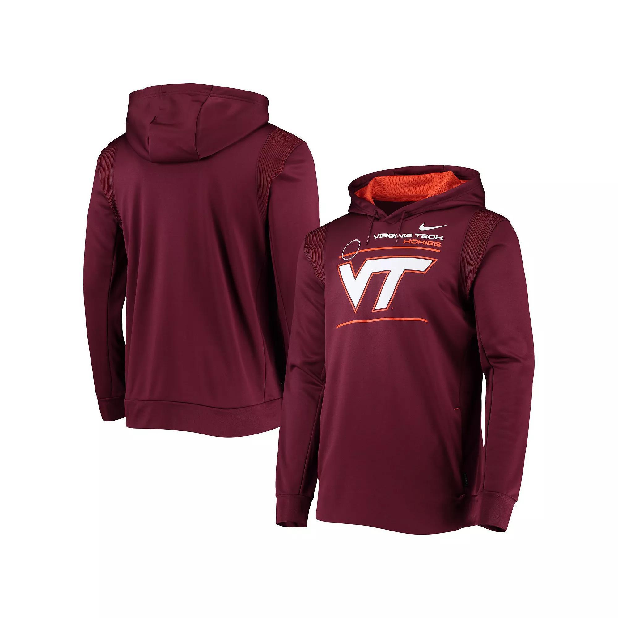 Men's Nike Maroon Virginia Tech Hokies 2021 Team Sideline Performance Pullover Hoodie, Size: 2XL, Red Product Image