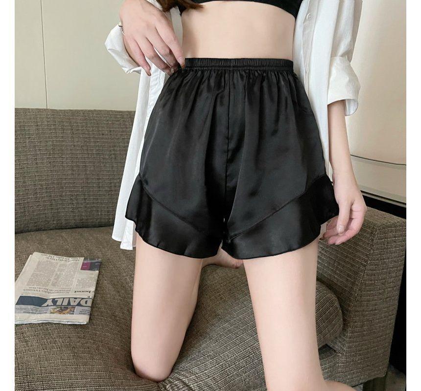 Plain Satin Shorts Product Image