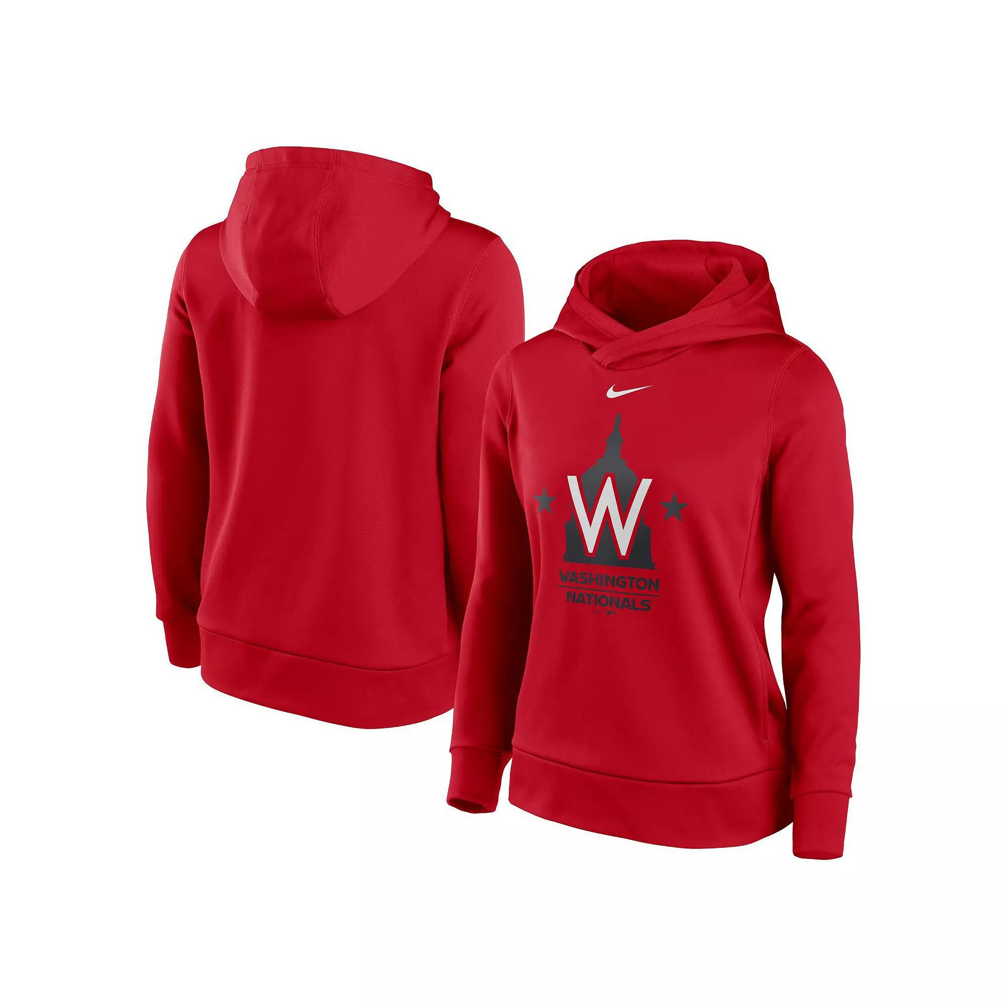 Women's Nike Red Washington Nationals Alternate Logo Performance Pullover Hoodie,  Product Image