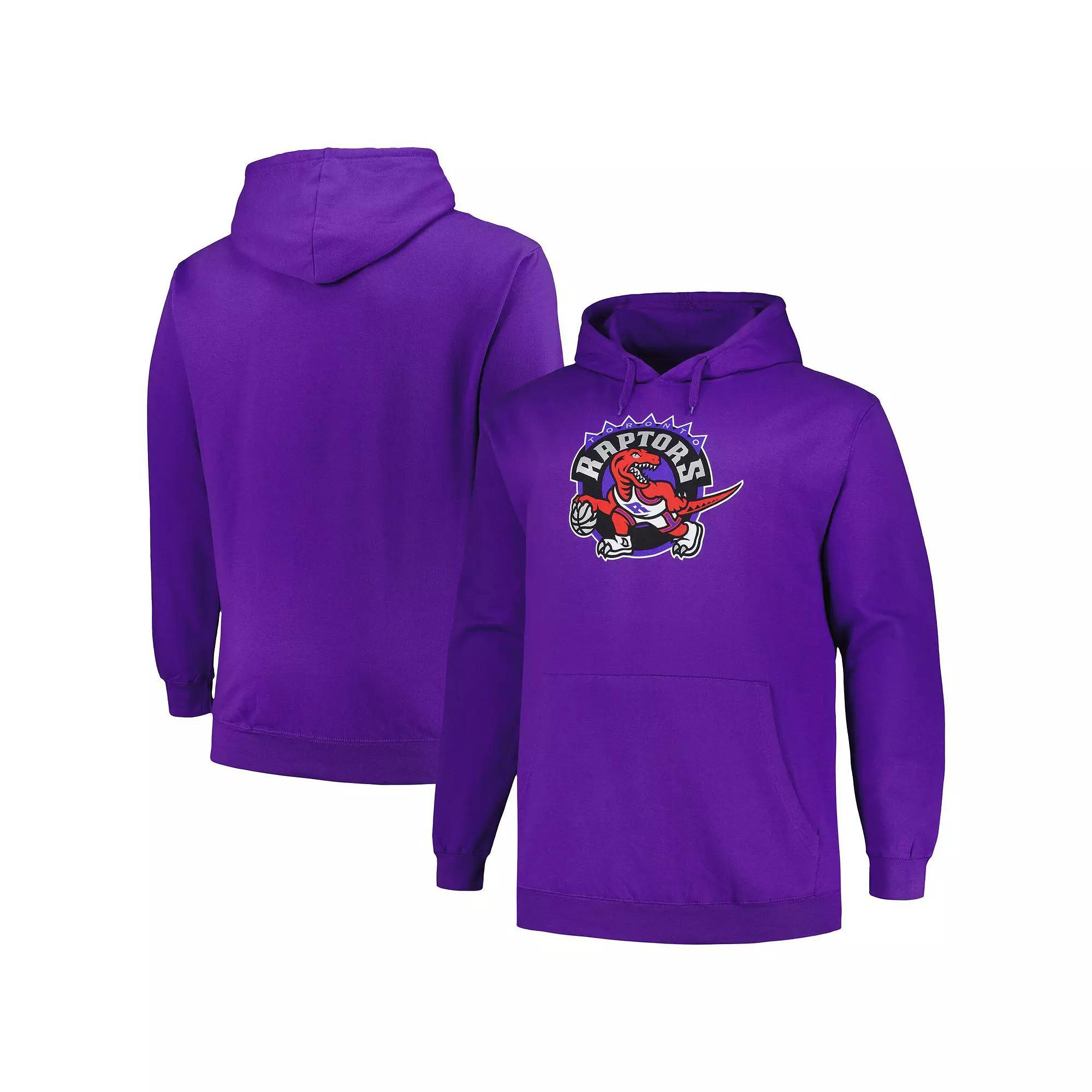 Men's Mitchell & Ness Purple Toronto Raptors Hardwood Classics Big & Tall Pullover Hoodie, Size: 3XLT, Rpt Purple Product Image