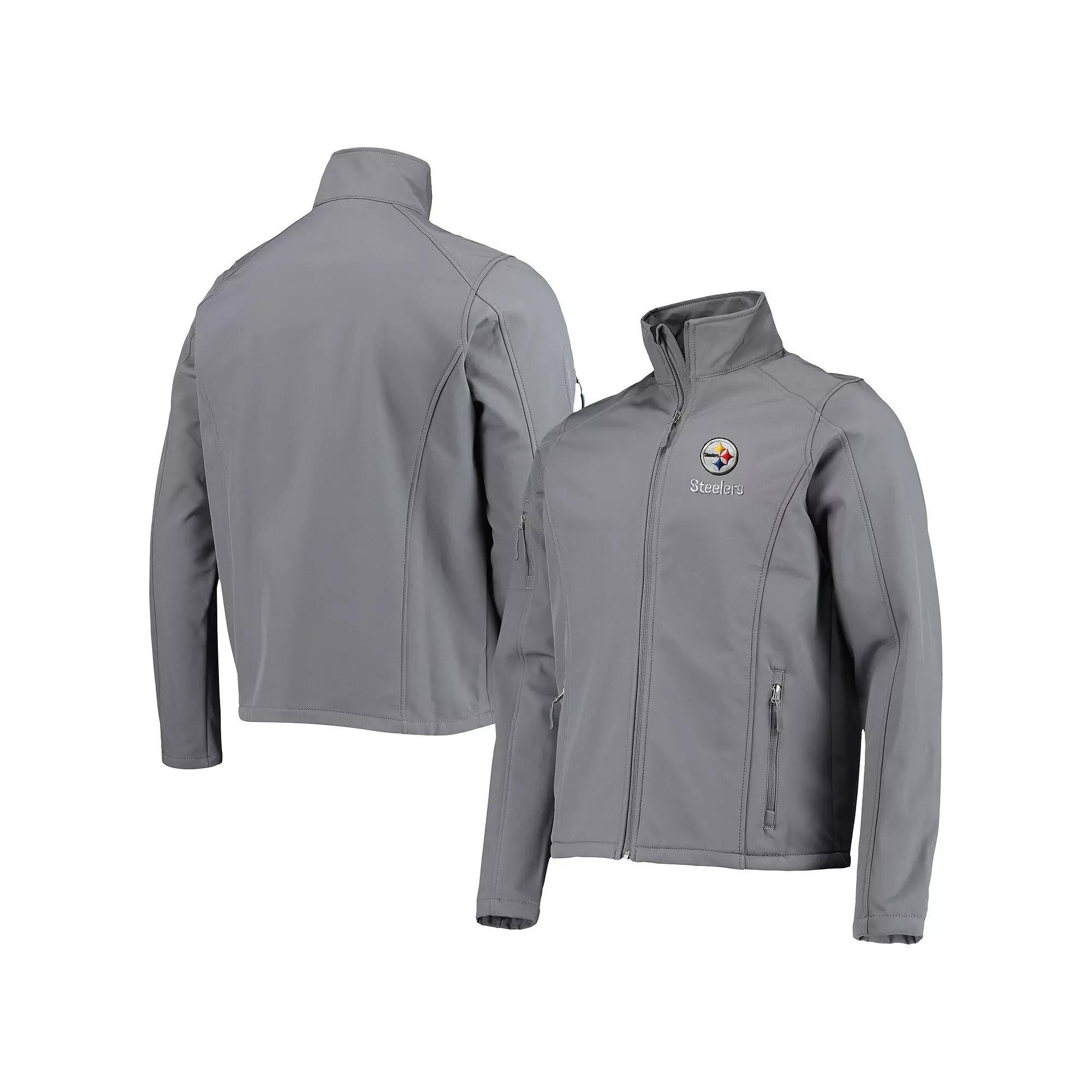 Men's Dunbrooke Charcoal Pittsburgh Steelers Sonoma Softshell Full-Zip Jacket, Size: Large Product Image