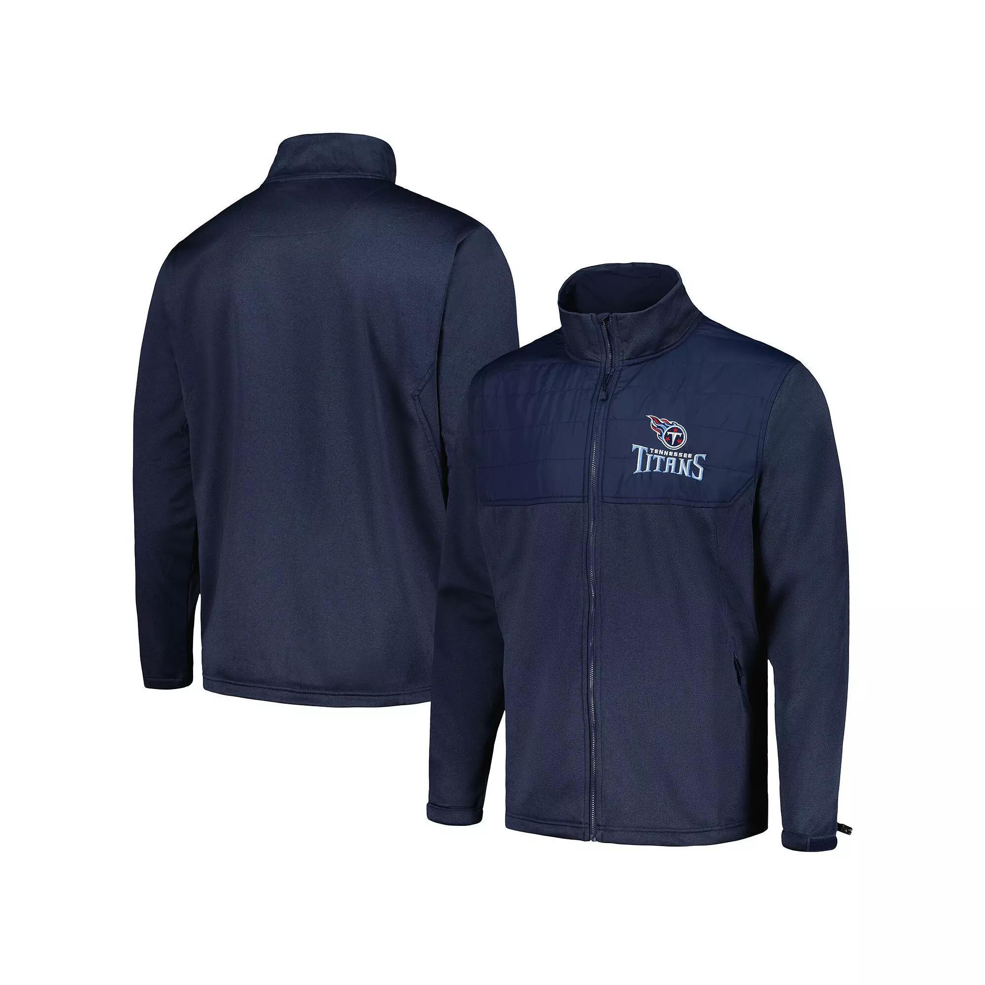 Men's Dunbrooke Heather Navy Tennessee Titans Explorer Tech Full-Zip Jacket,  Product Image