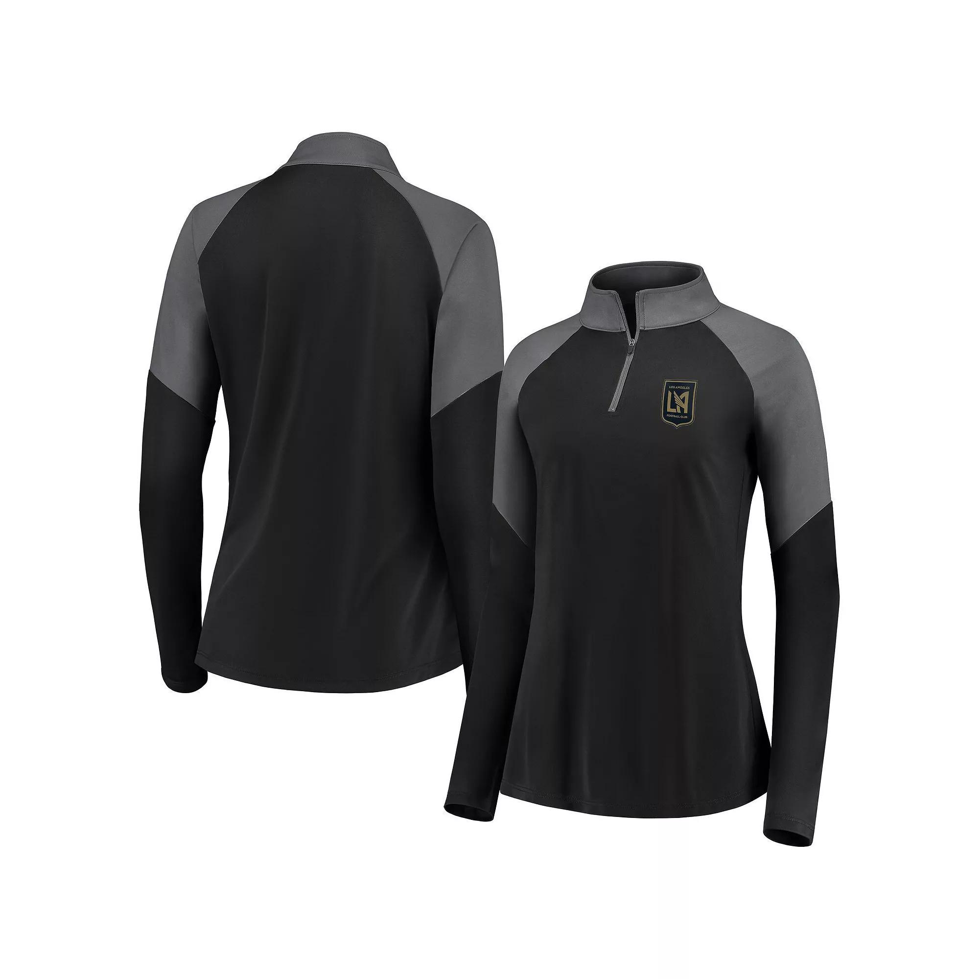 Women's Fanatics Black LAFC Interlock Quarter-Zip Pullover,  Product Image
