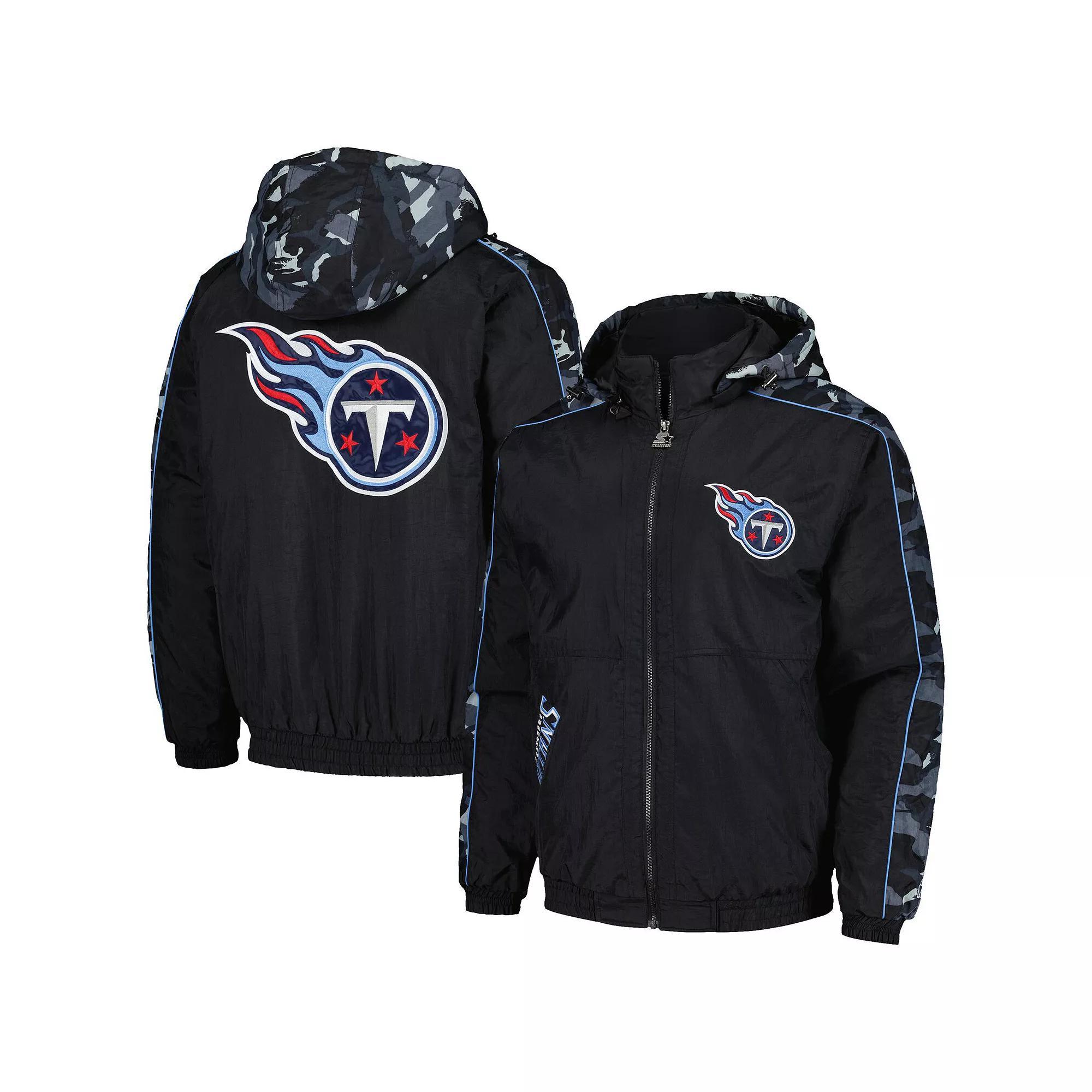 Men's Starter Black Tennessee Titans Thursday Night Gridiron Full-Zip Hoodie,  Product Image