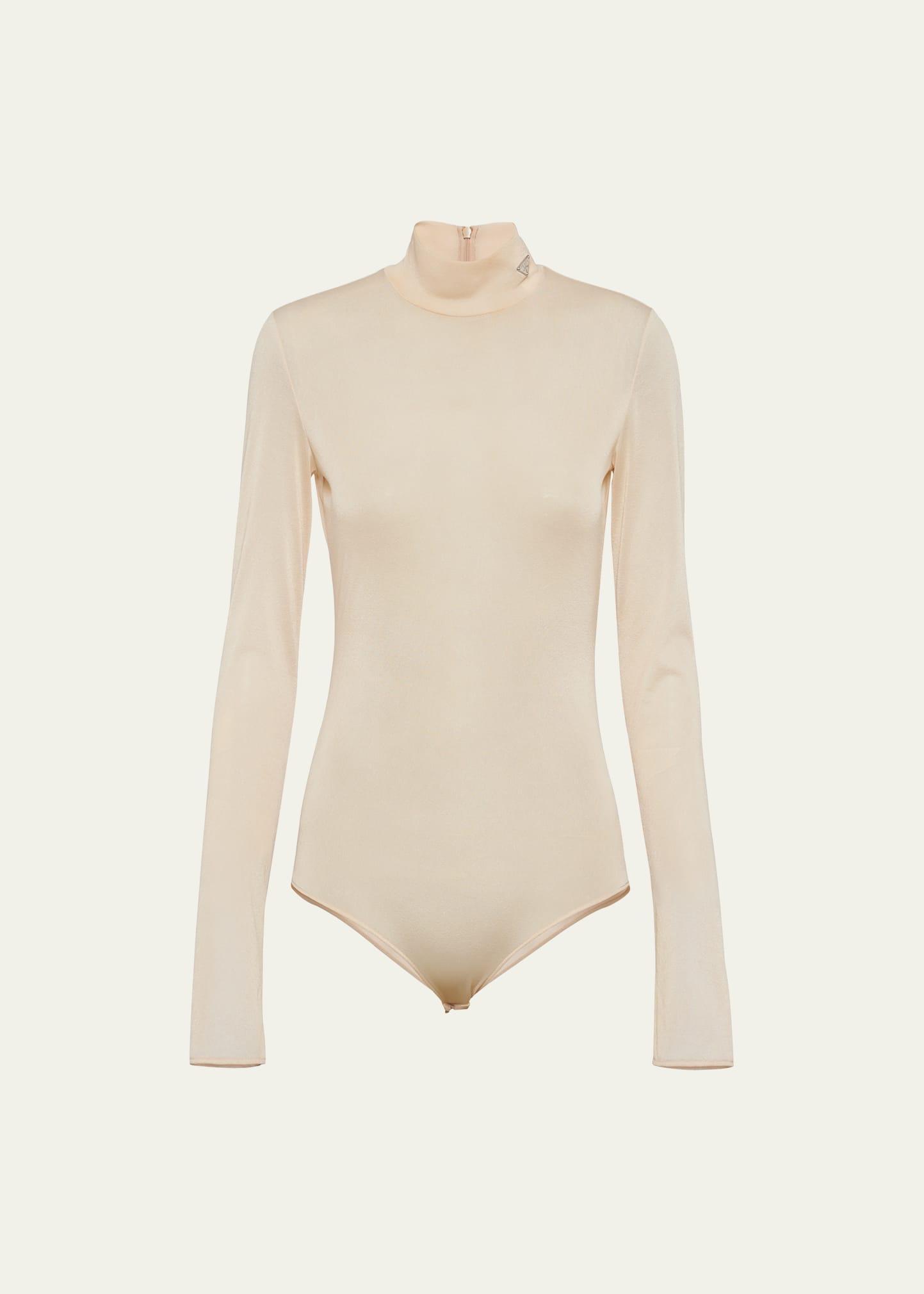 Mock-Neck Jersey Bodysuit Product Image