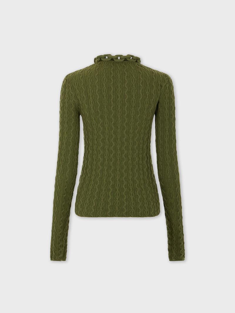 KHAKI SWEATER IN WOOL Product Image