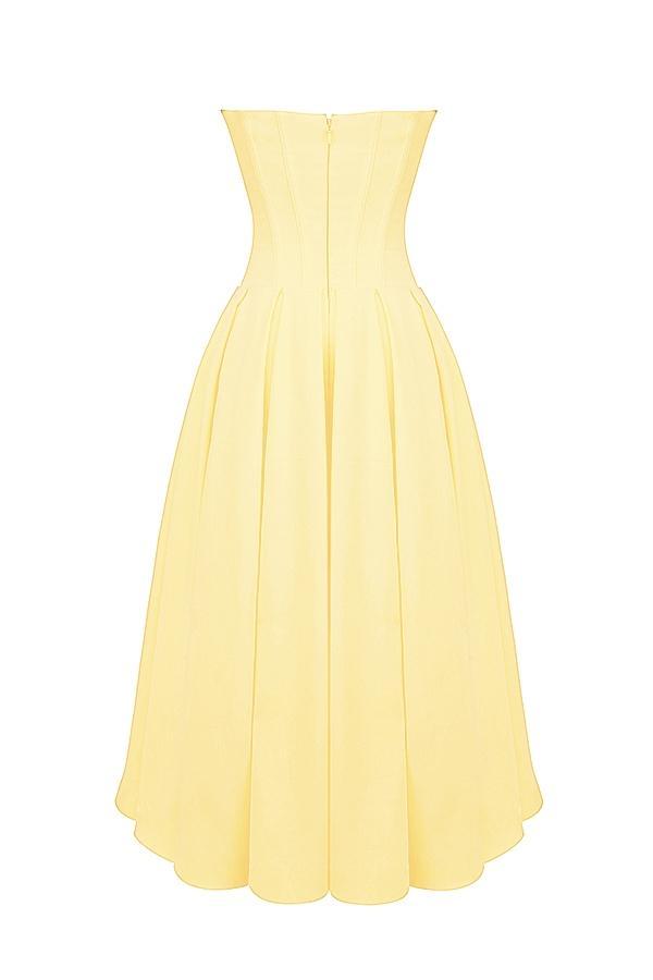 Lady Sunshine Strapless Tulle Midi Dress Product Image