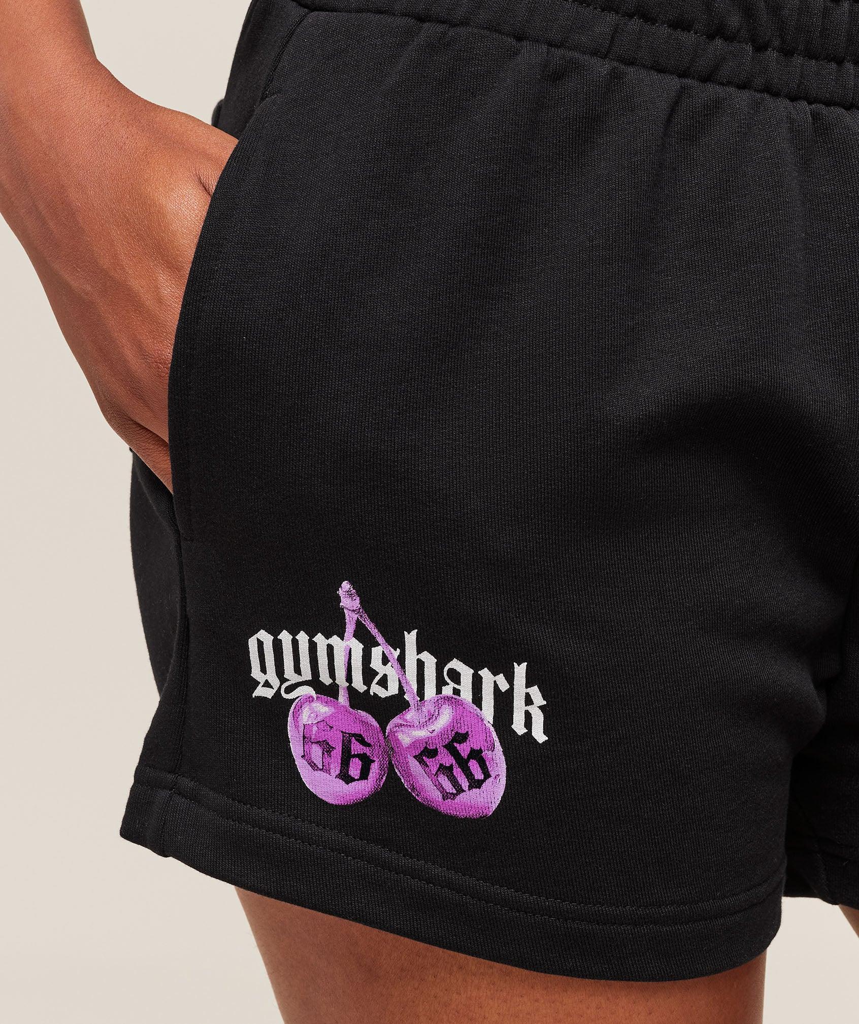 Gymshark Cherry Graphic Short - Black Female Product Image