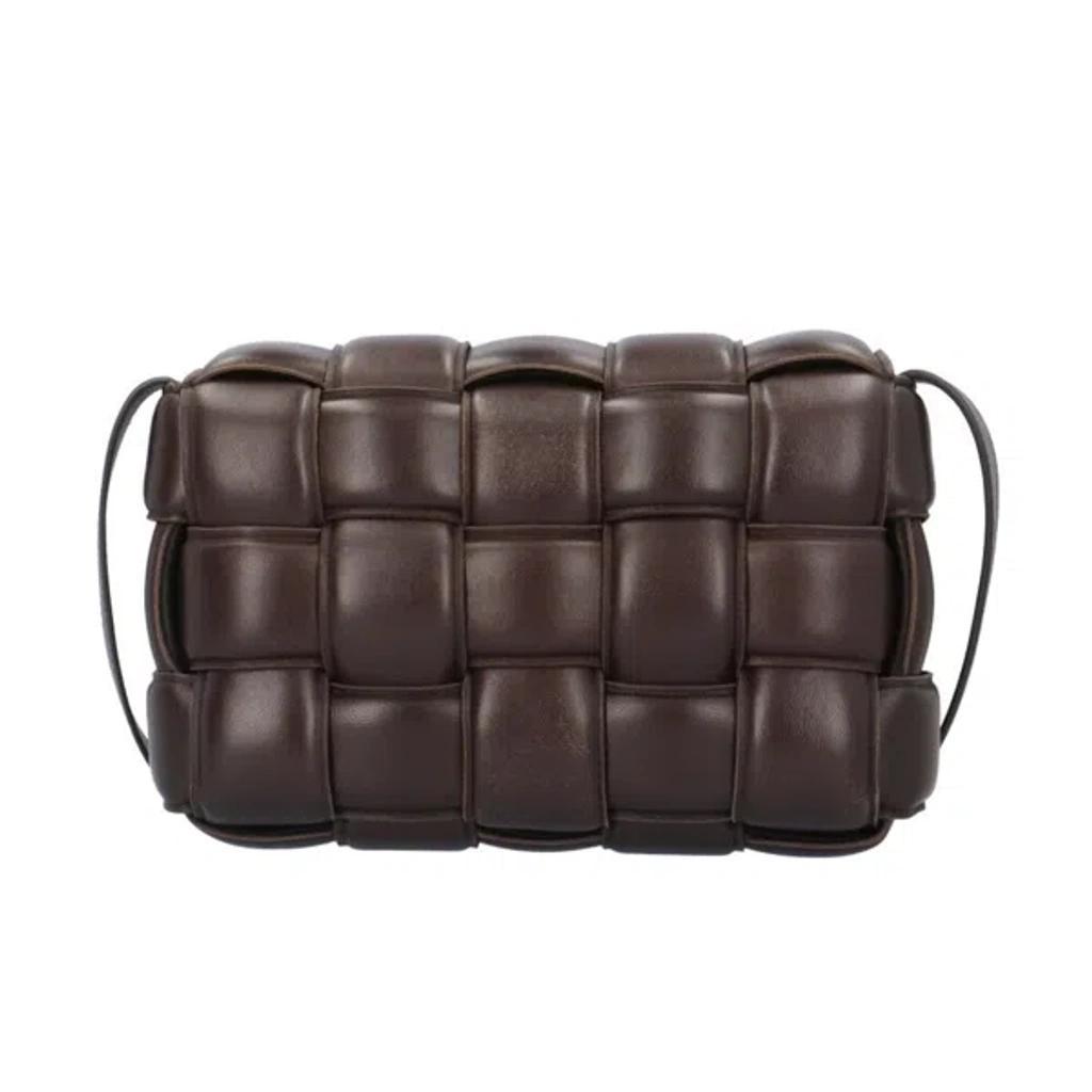 Padded Cassette Leather Bag In Brown Product Image