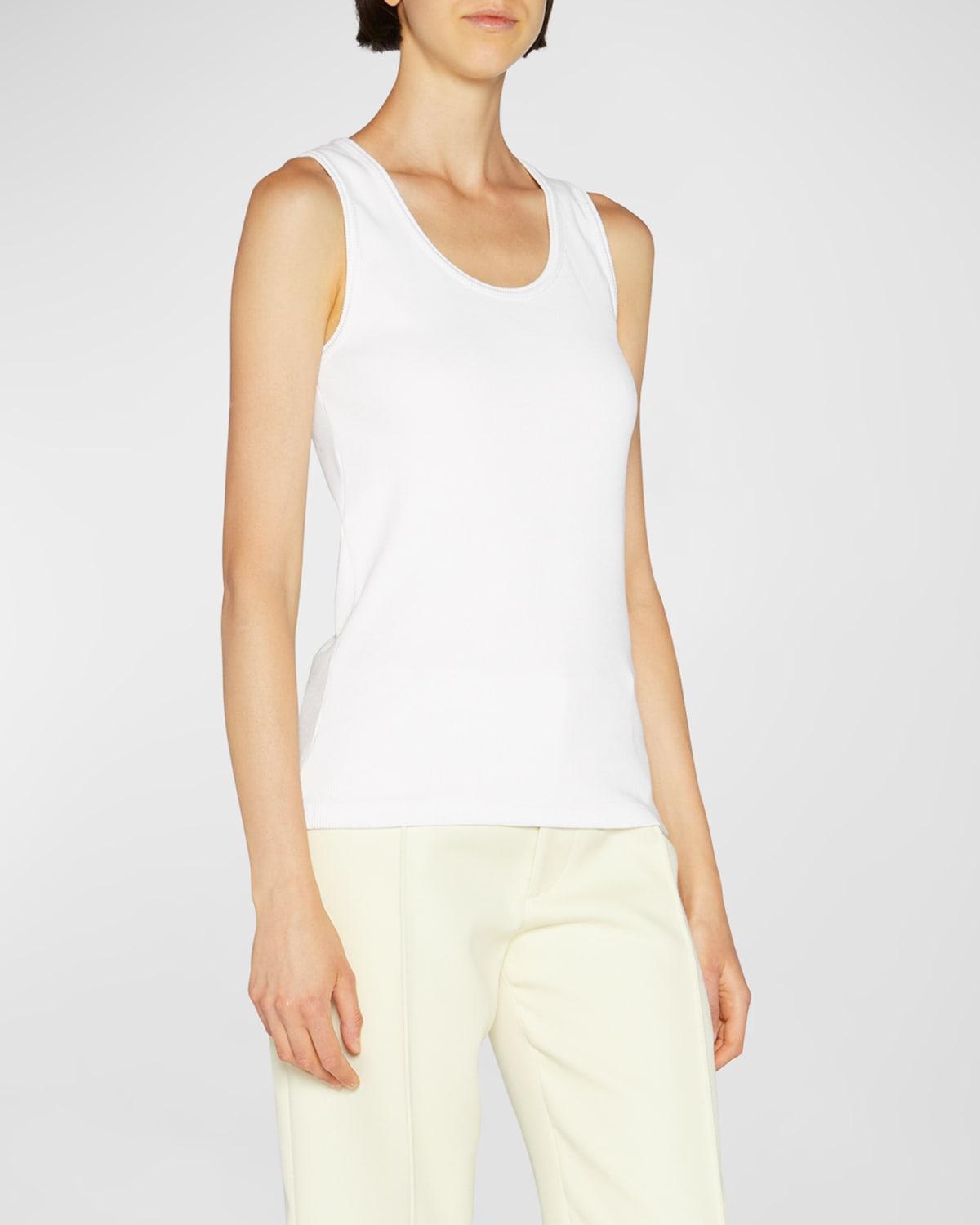 Dry Stretch Cotton Ribbed Tank Top Product Image