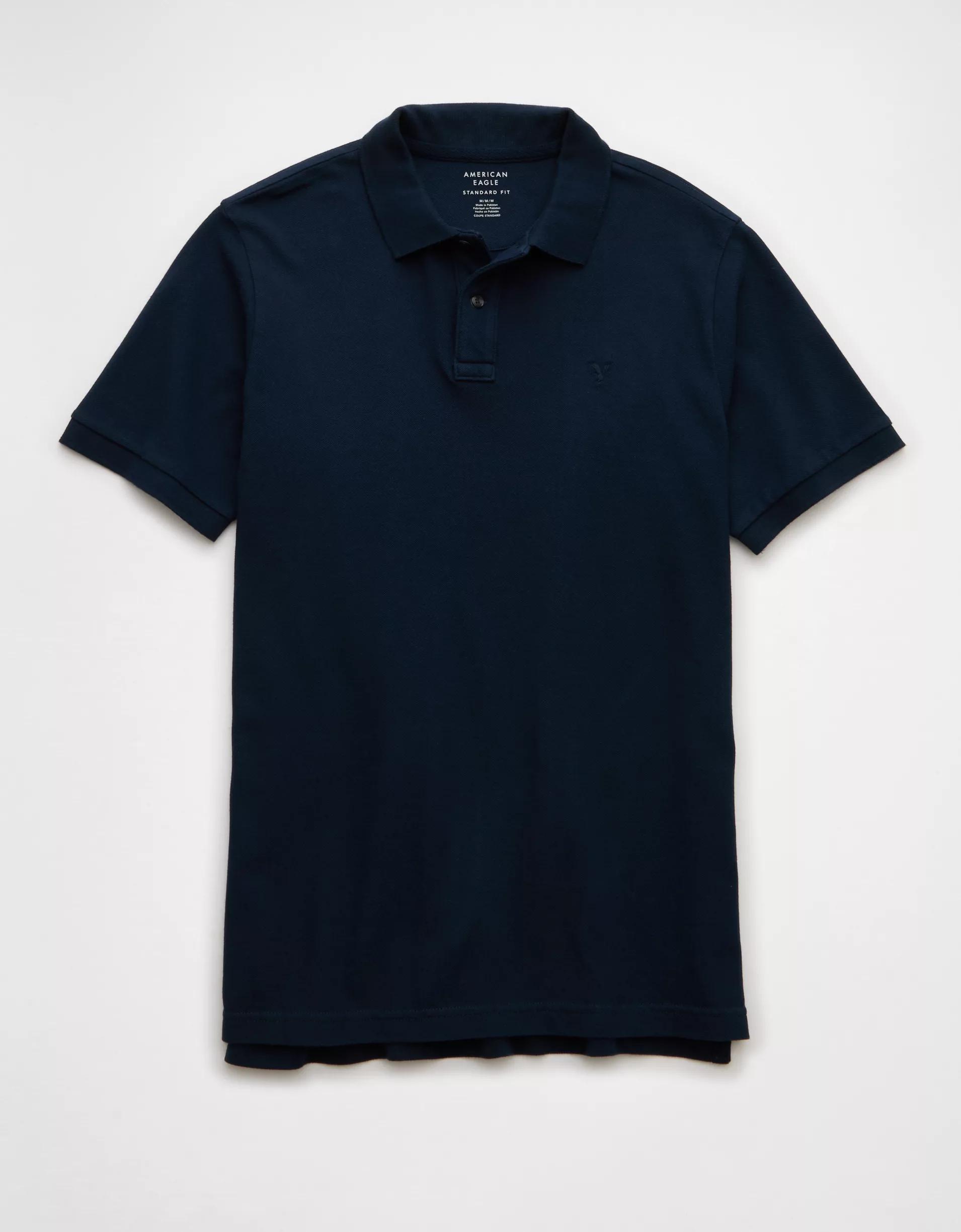 AE Lived-In Stretch Pique Polo Shirt Product Image