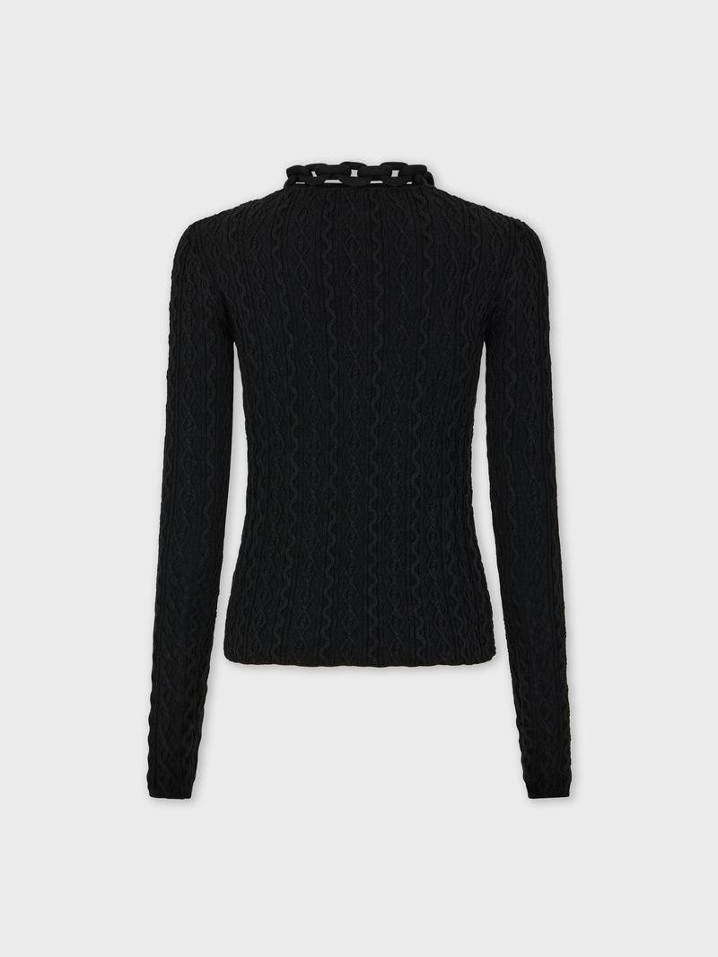 BLACK SWEATER IN WOOL Product Image