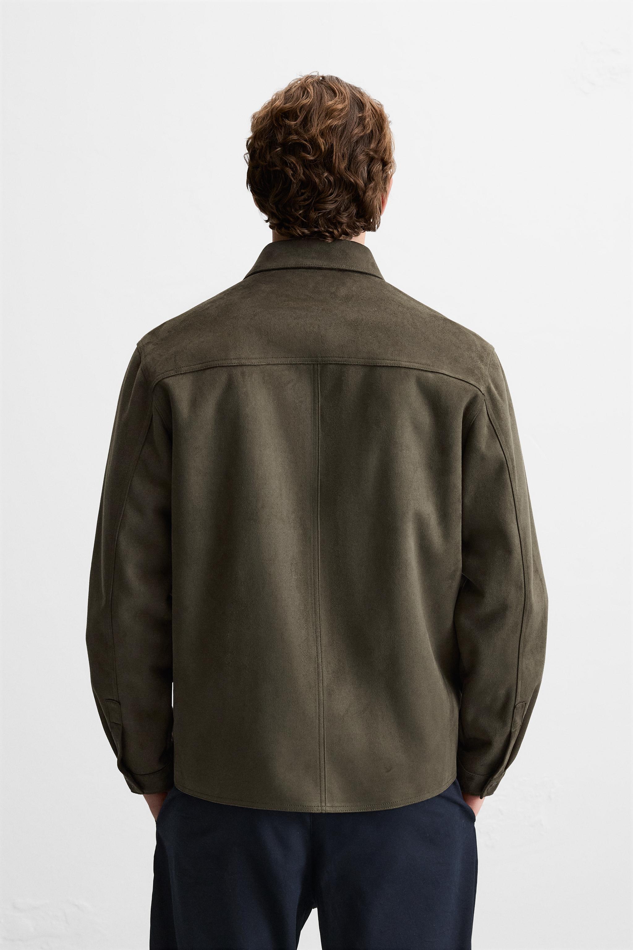 FAUX SUEDE OVERSHIRT Product Image