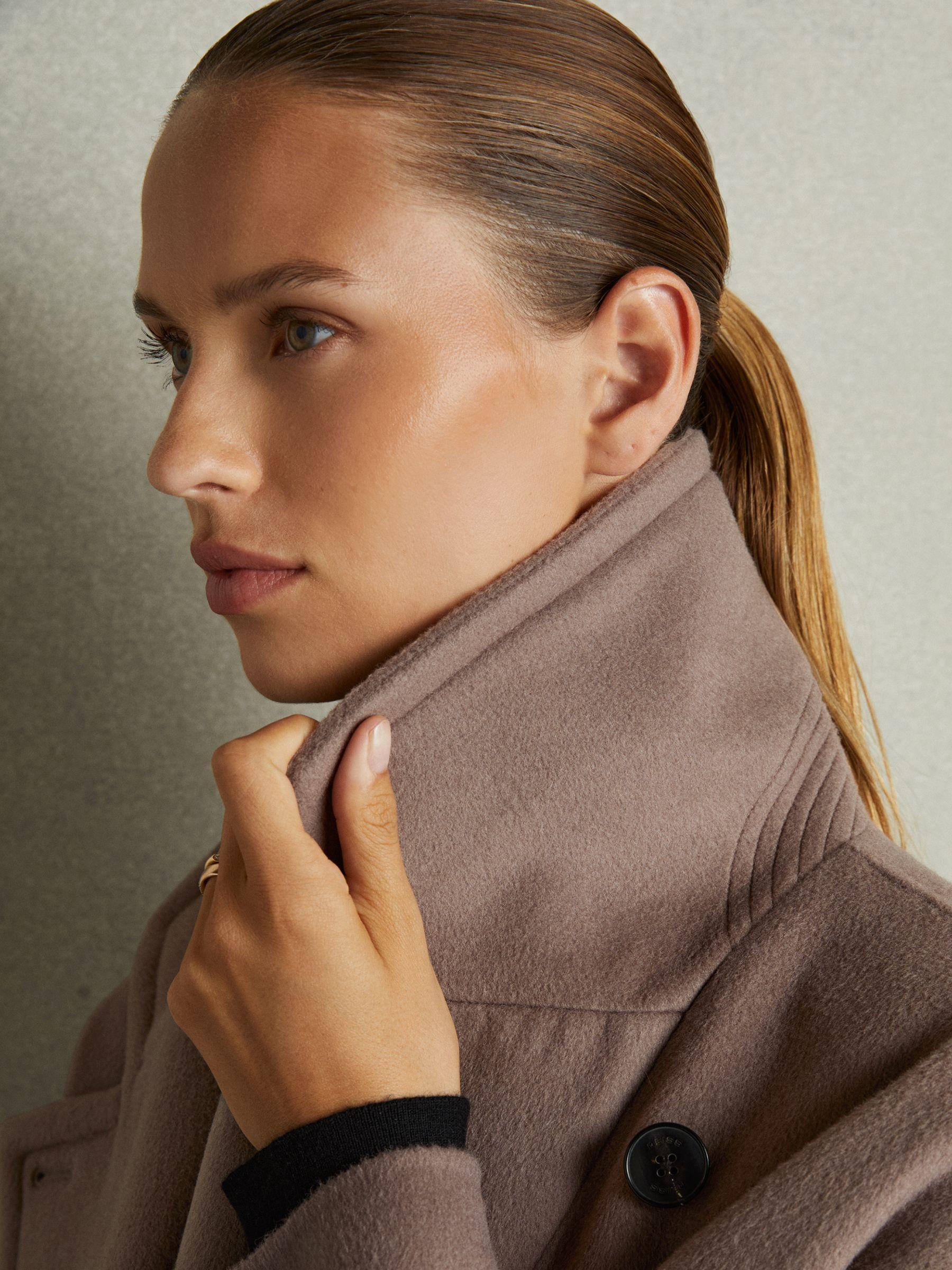 Wool-Blend Blindseam Coat in Mink Neutral Product Image