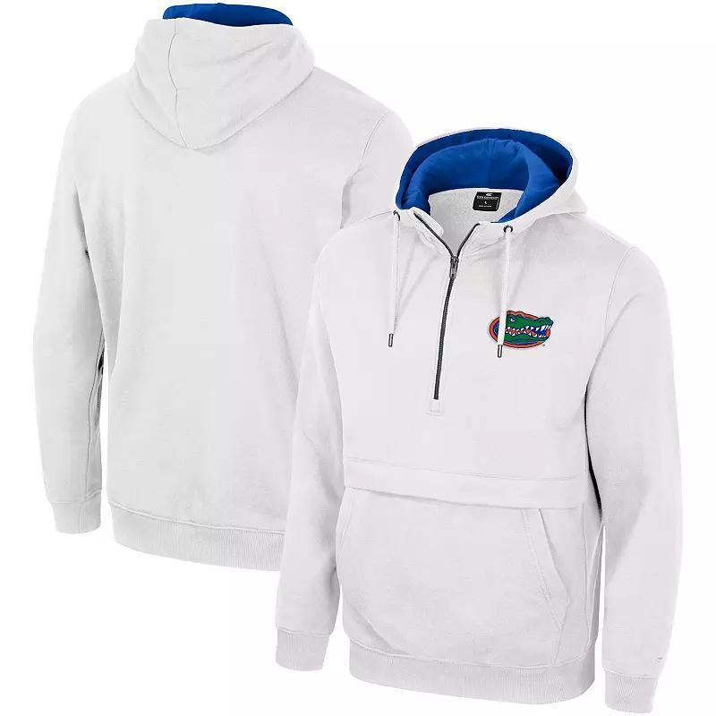 Men's Colosseum White Florida Gators Half-Zip Hoodie,  Product Image