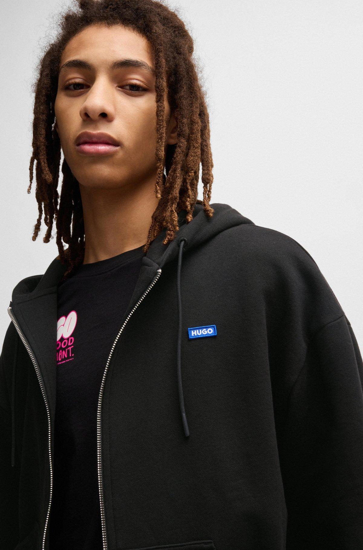 All-gender relaxed-fit hoodie in cotton terry Product Image