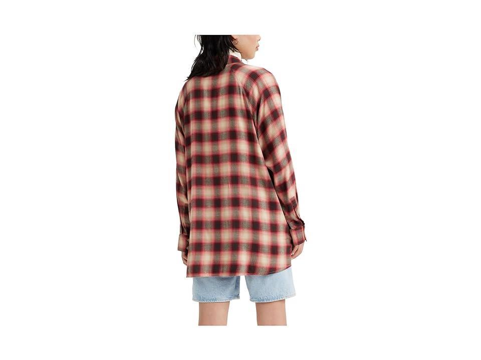 Levi's(r) Womens Harrison Raglan Shirt (James Plaid Syrah) Women's Clothing Product Image