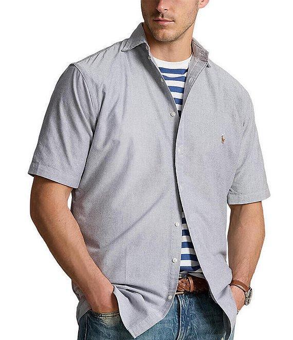 Polo Ralph Lauren Big & Tall Short Sleeve Oxford Woven Shirt Product Image