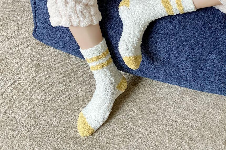 Striped Fleece Socks Product Image