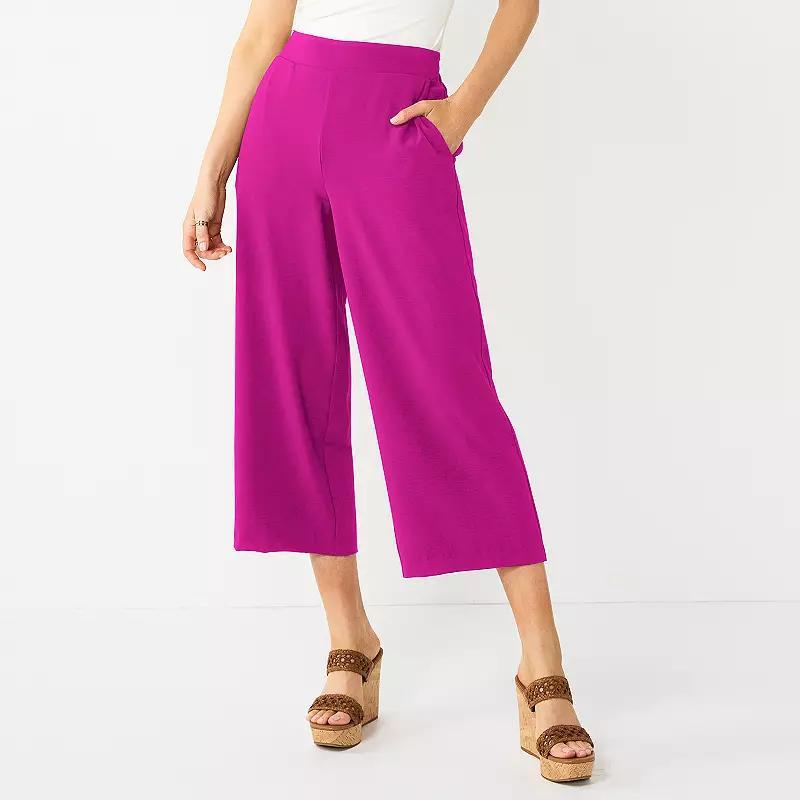 Women's Nine West Pull-On Wide-Leg Crop Pants,  Product Image