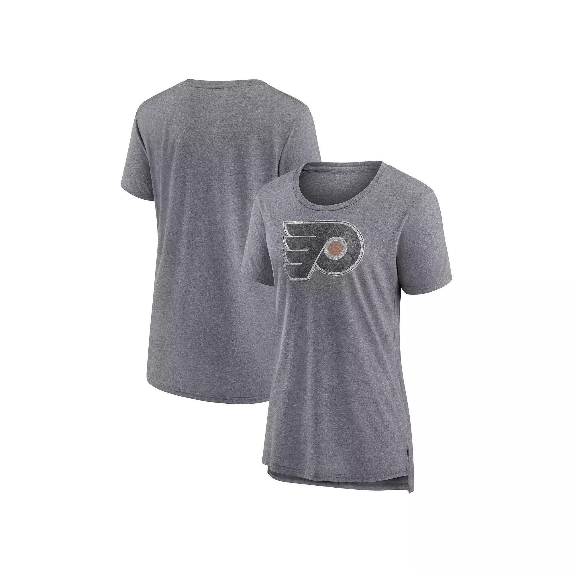 Women's Fanatics Heather Gray Philadelphia Flyers Special Edition 2.0 Modern T-Shirt, Size: Large, Fly Grey Product Image