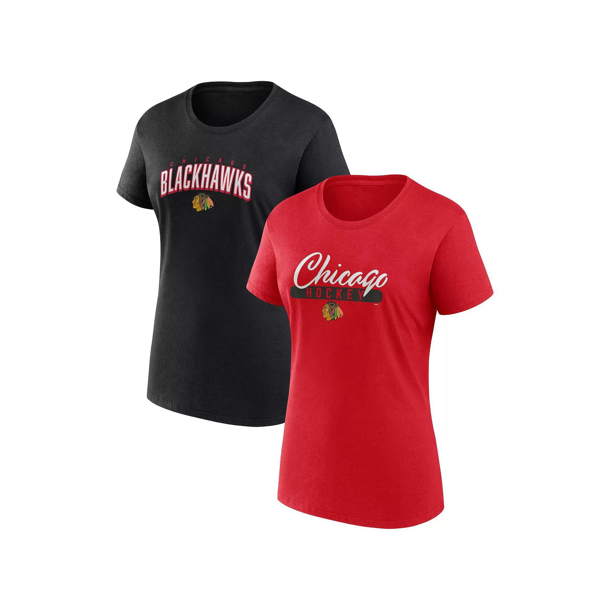 Women's Fanatics Branded Red/Navy Washington Capitals Two-Pack Fan T-shirt Set,  Product Image