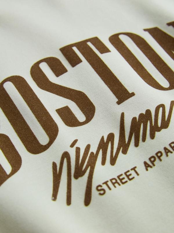 Letter Print Color Block Splice Raglan Oversized Hoodie Product Image