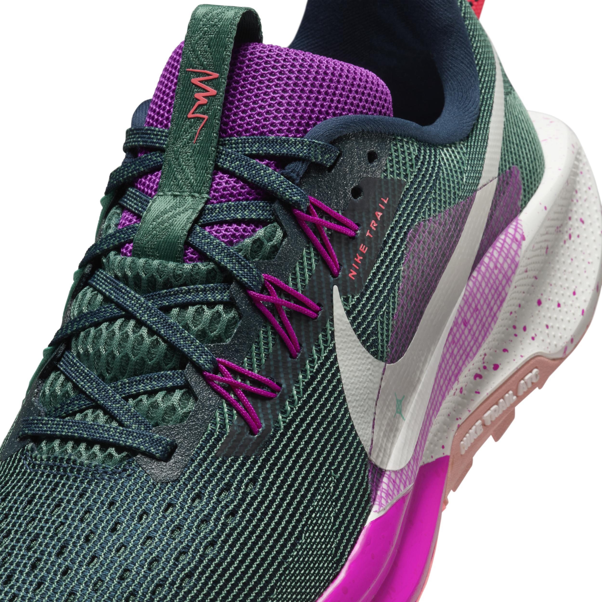 Nike Womens Reactx Pegasus Trail 5 - Running Shoes Armory Navy/Phantom/Vivid Grape Product Image