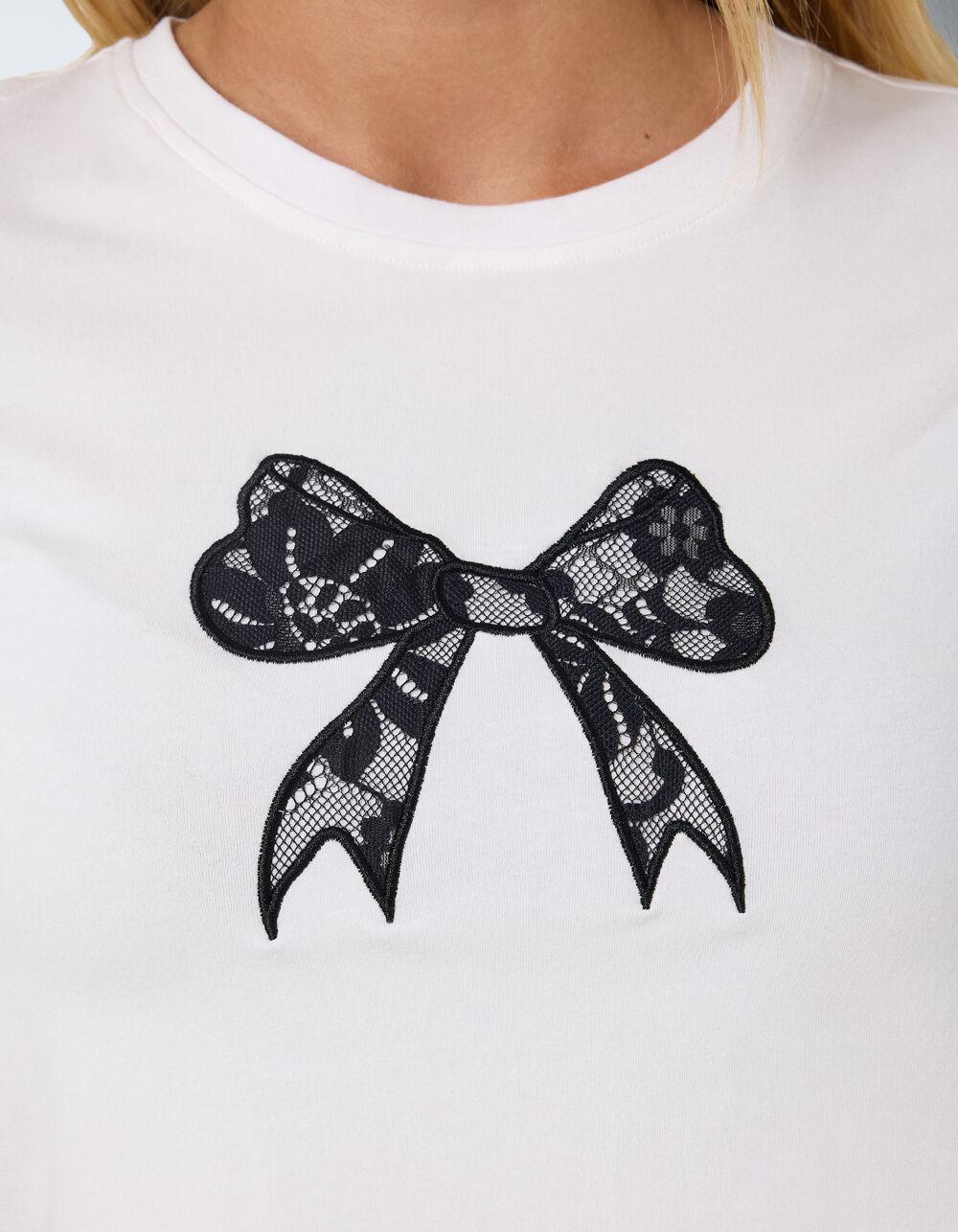 NOISY MAY Tilly Lace Bow Womens Tee Product Image