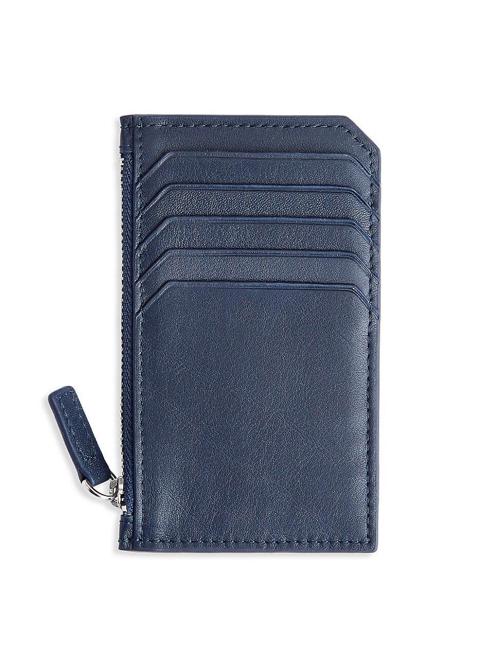 Womens Zip Leather Card Wallet Product Image