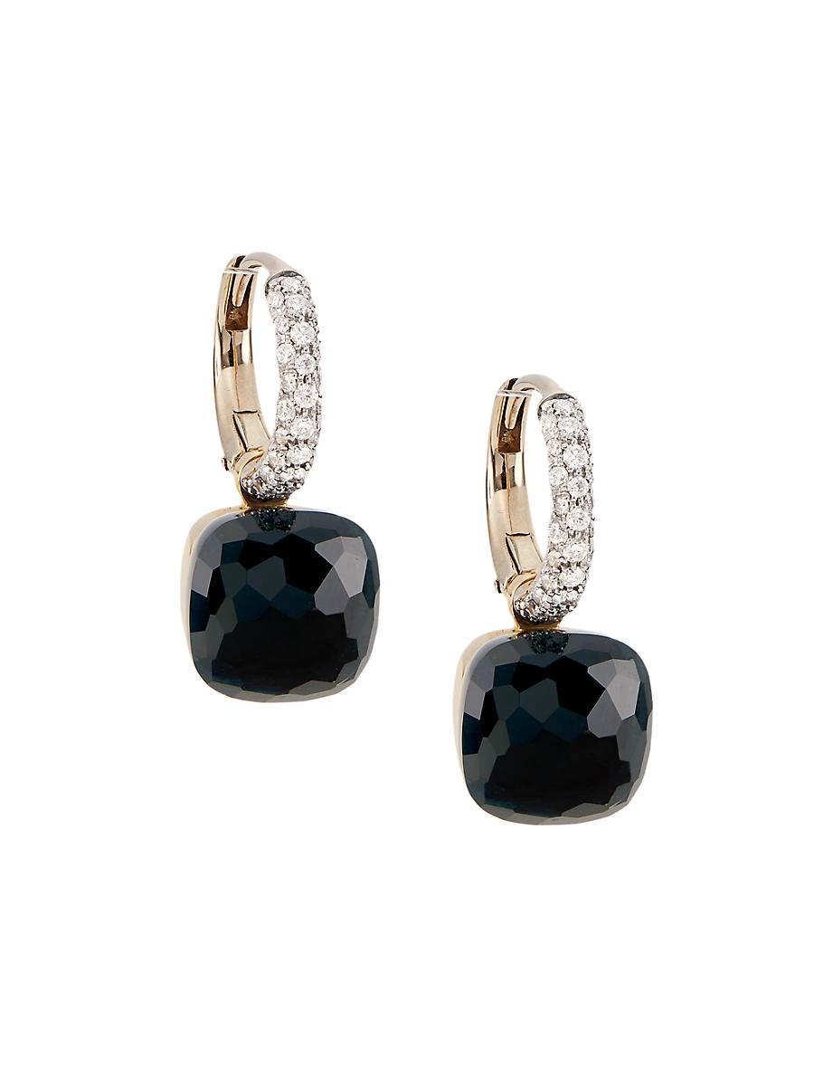 Womens Nudo Two-Tone 18K Gold, London Blue Topaz & Diamond Earrings Product Image