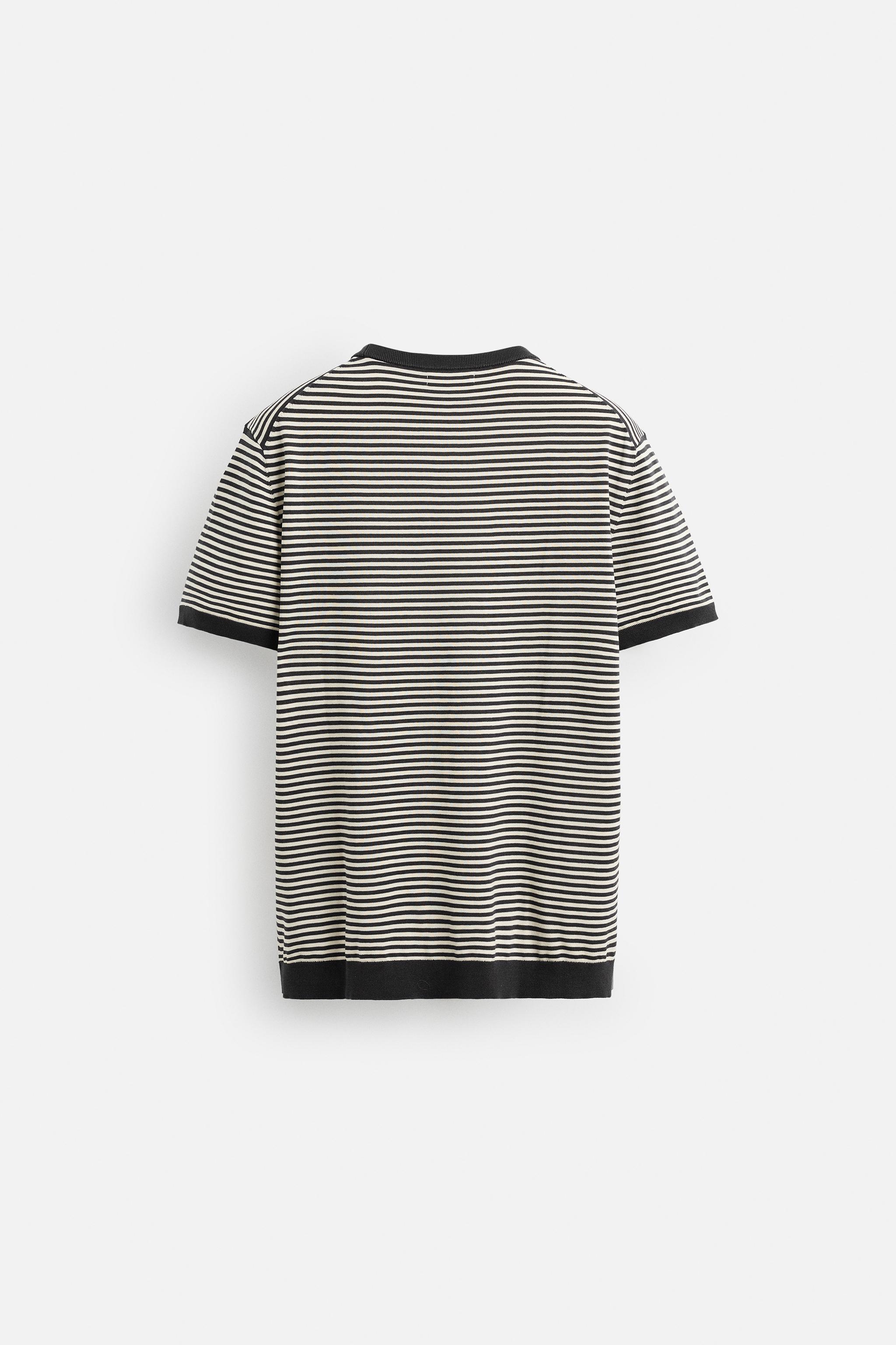 STRIPED KNIT T-SHIRT Product Image