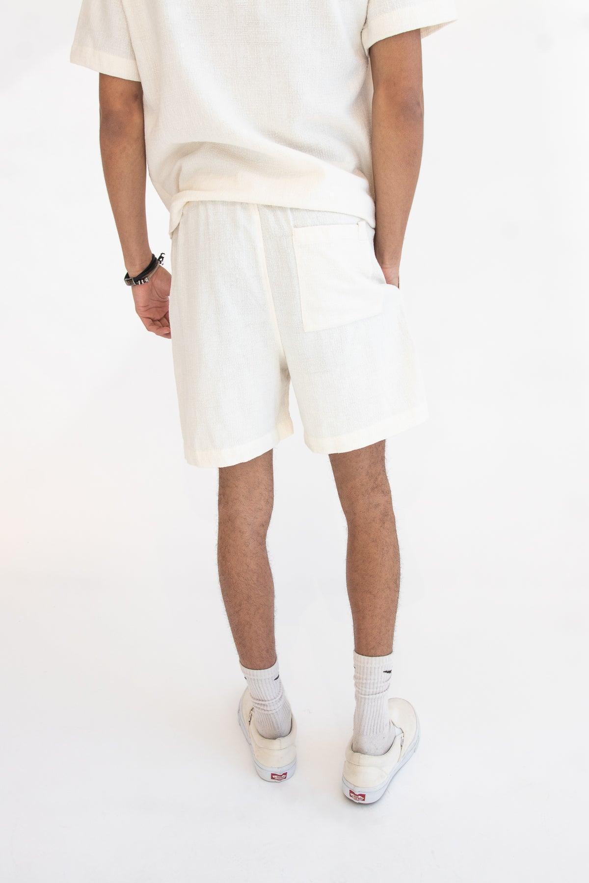 Alabaster Textured Shorts Product Image