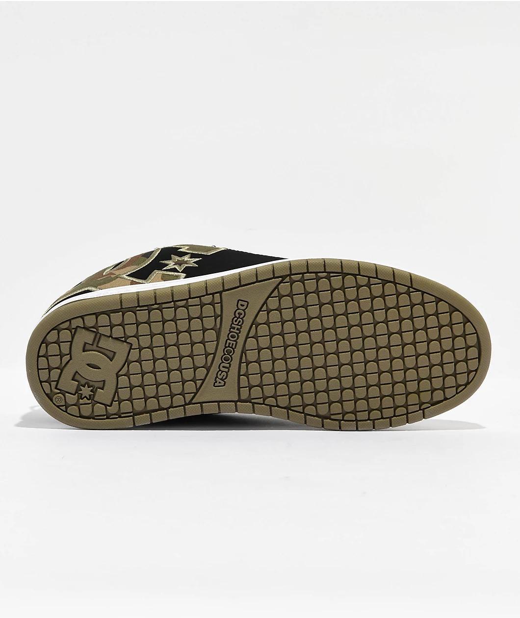 Dc Shoes Court Graffik Camo and Black Skate Shoes Product Image