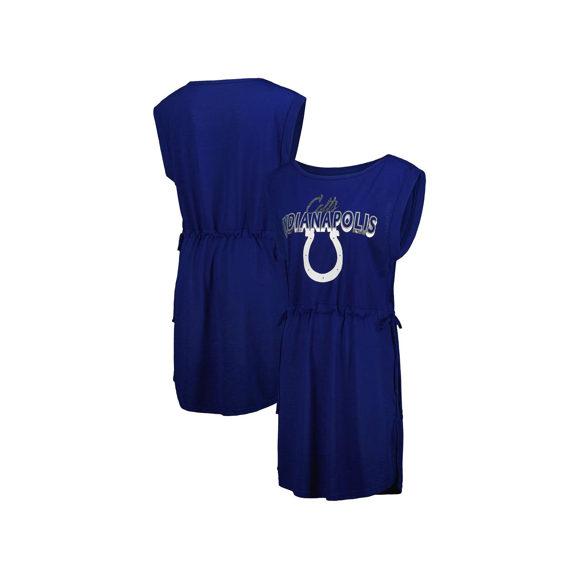 Women's G-III 4Her by Carl Banks Royal Indianapolis Colts G.O.A.T. Swimsuit Cover-Up, Size: Large, Blue Product Image