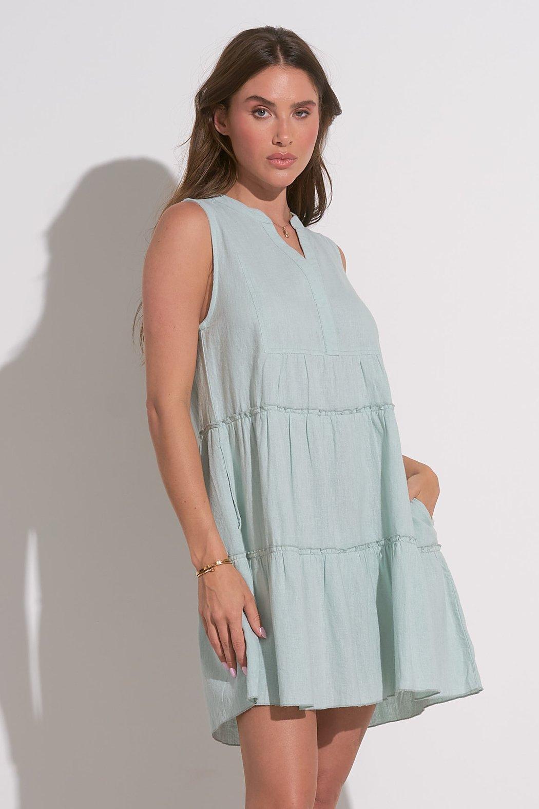 A-LINE SLEEVELESS DRESS Product Image