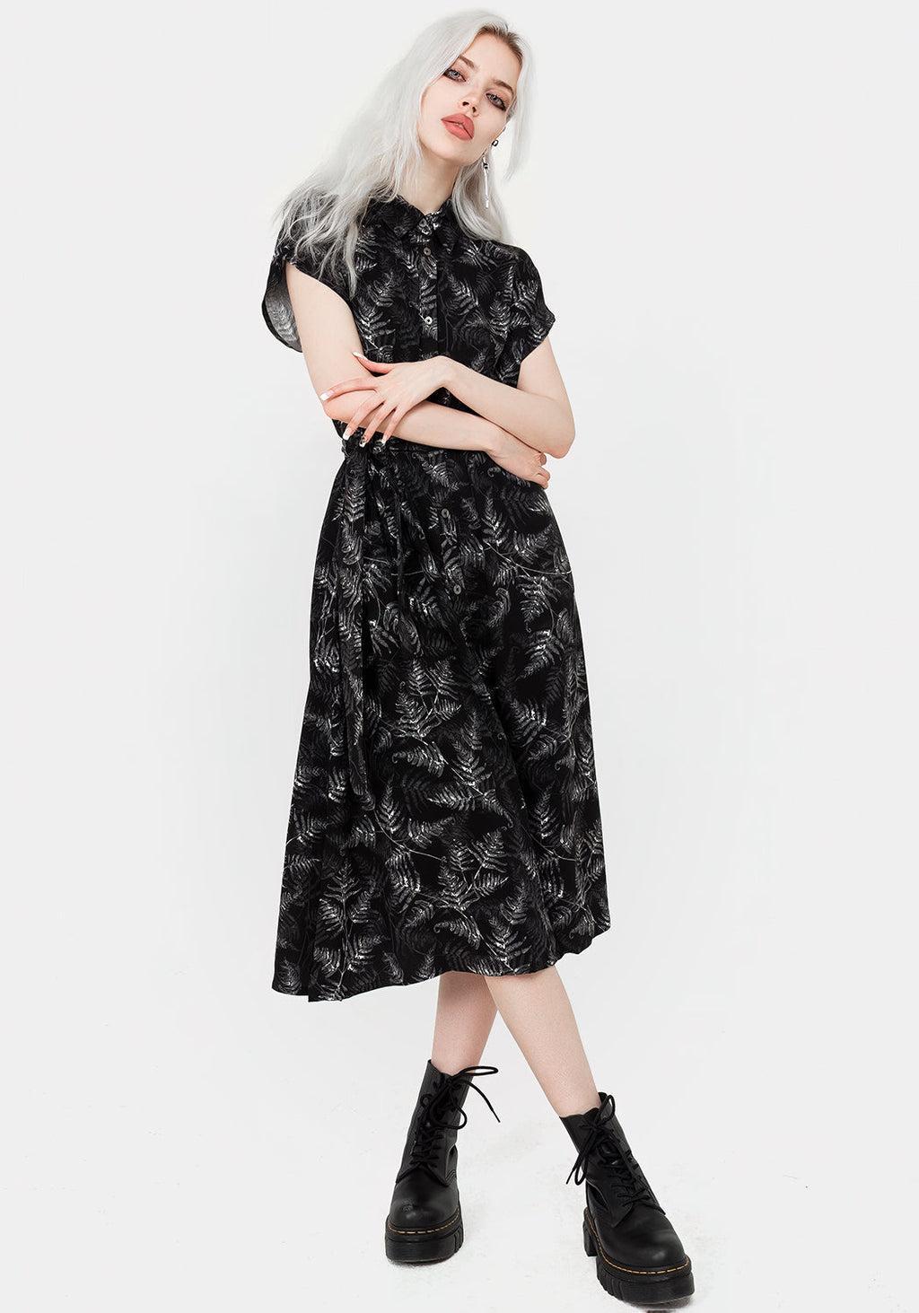 Bracken Tie Waist Midi Shirt Dress Product Image