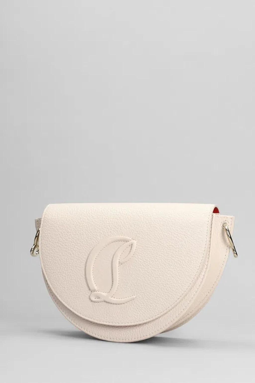 CHRISTIAN LOUBOUTIN By My Side Shoulder Bag In Rose-pink Leather Product Image