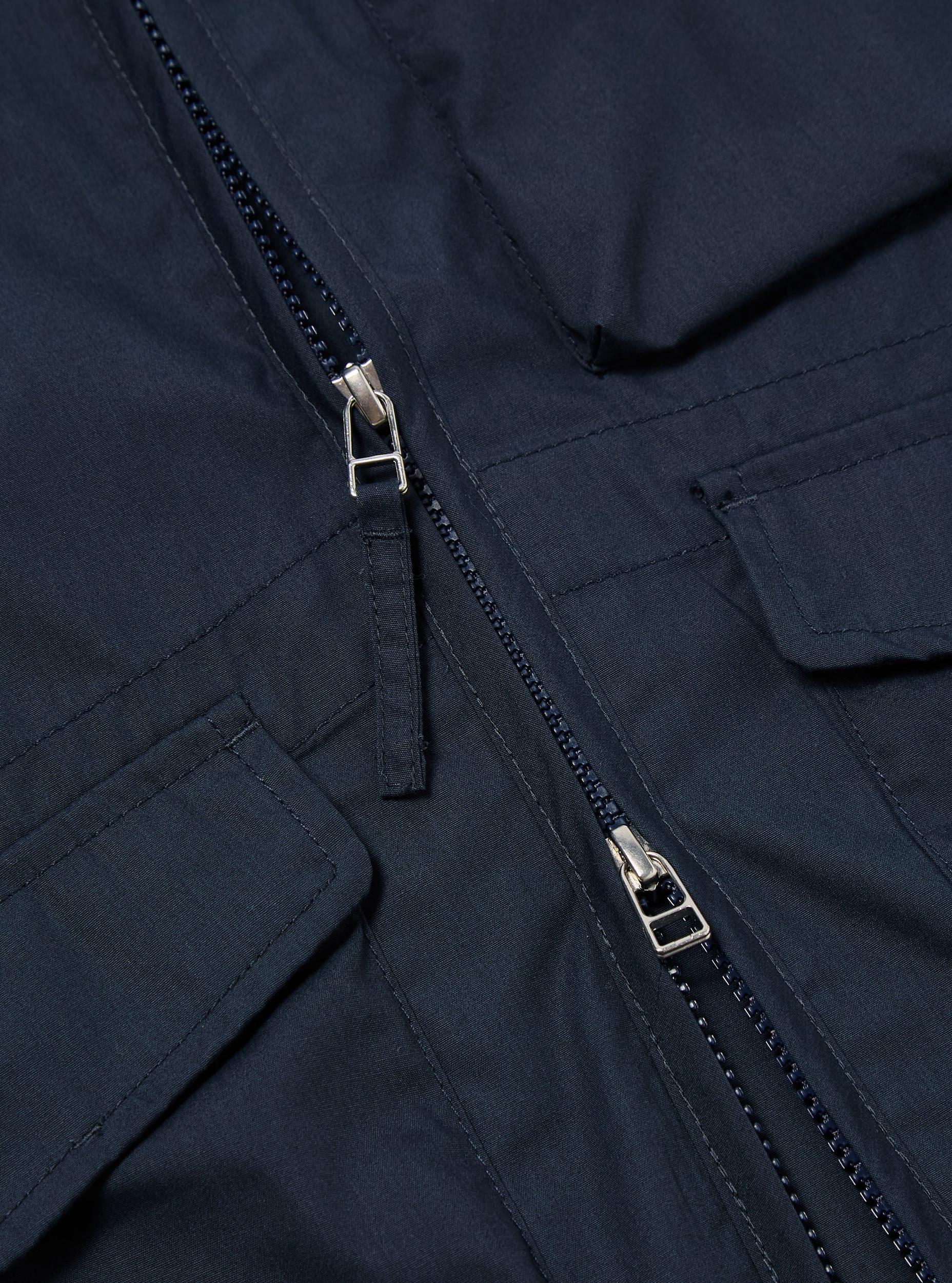 Navy Recycled Polytech Parachute Liner Gilet Product Image