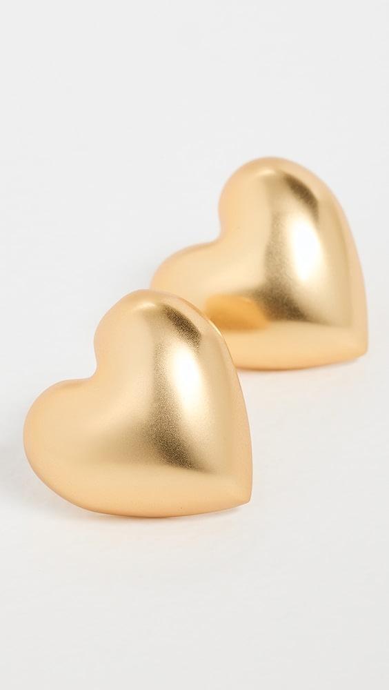 Roxanne Assoulin The Puffy Heart Gold Stud Earrings | Shopbop Product Image